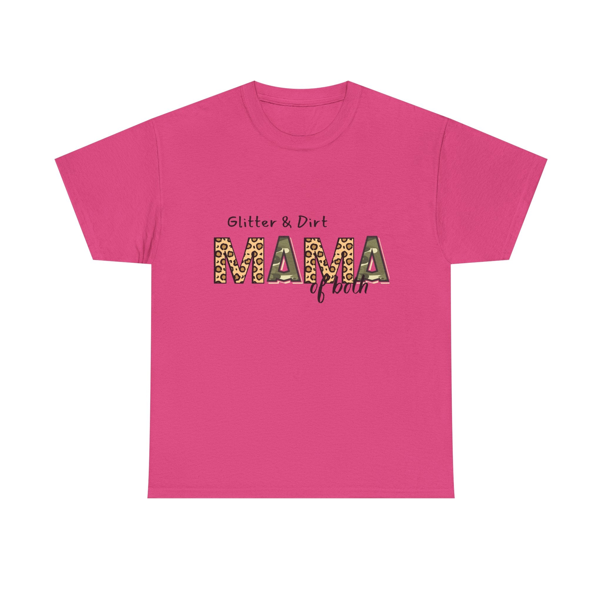 Mama of Dirt Tee — "Glitter & Dirt" Leopard Print Mama T‑Shirt