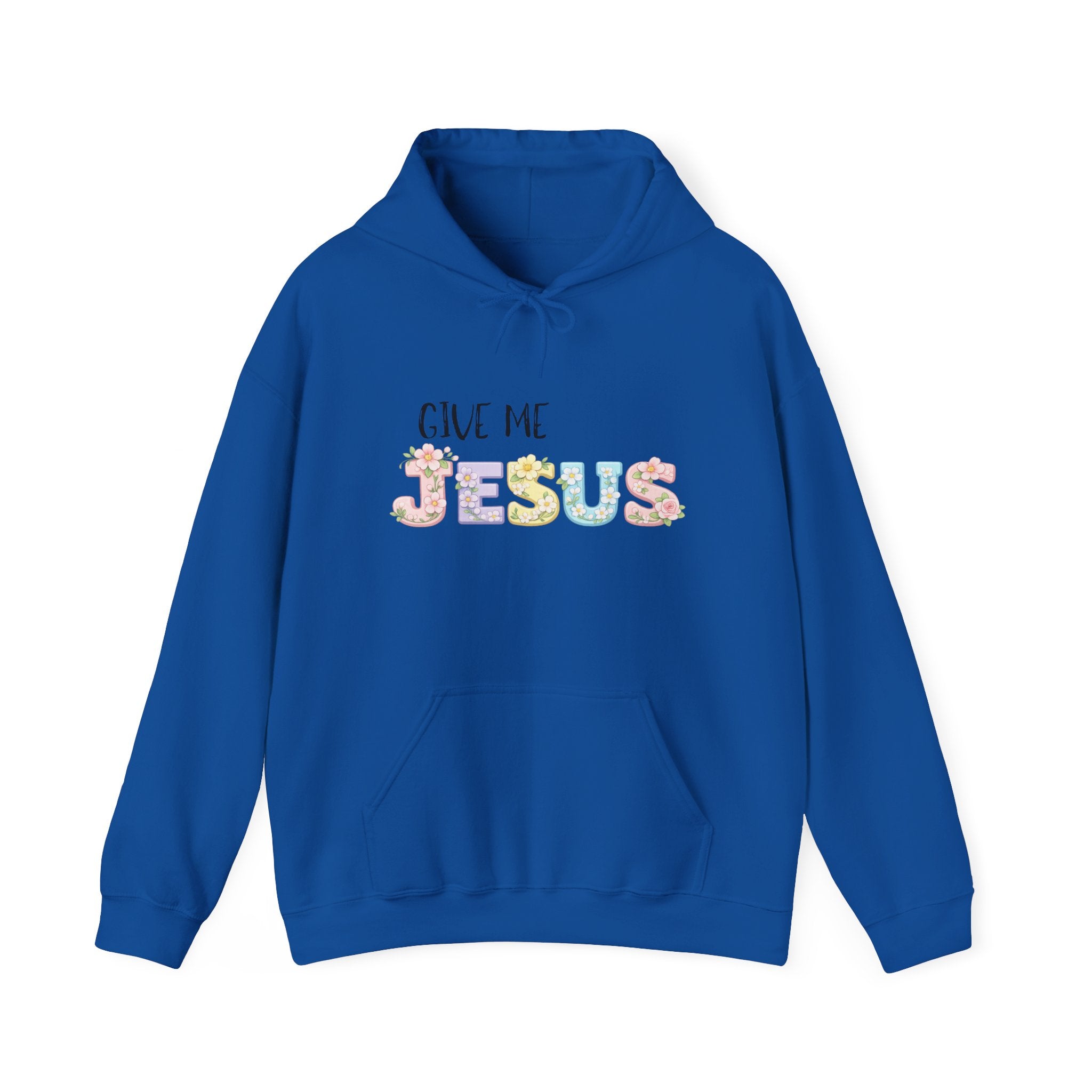 Give Me Jesus Floral Hoodie — Christian Faith Pullover for Women & Men