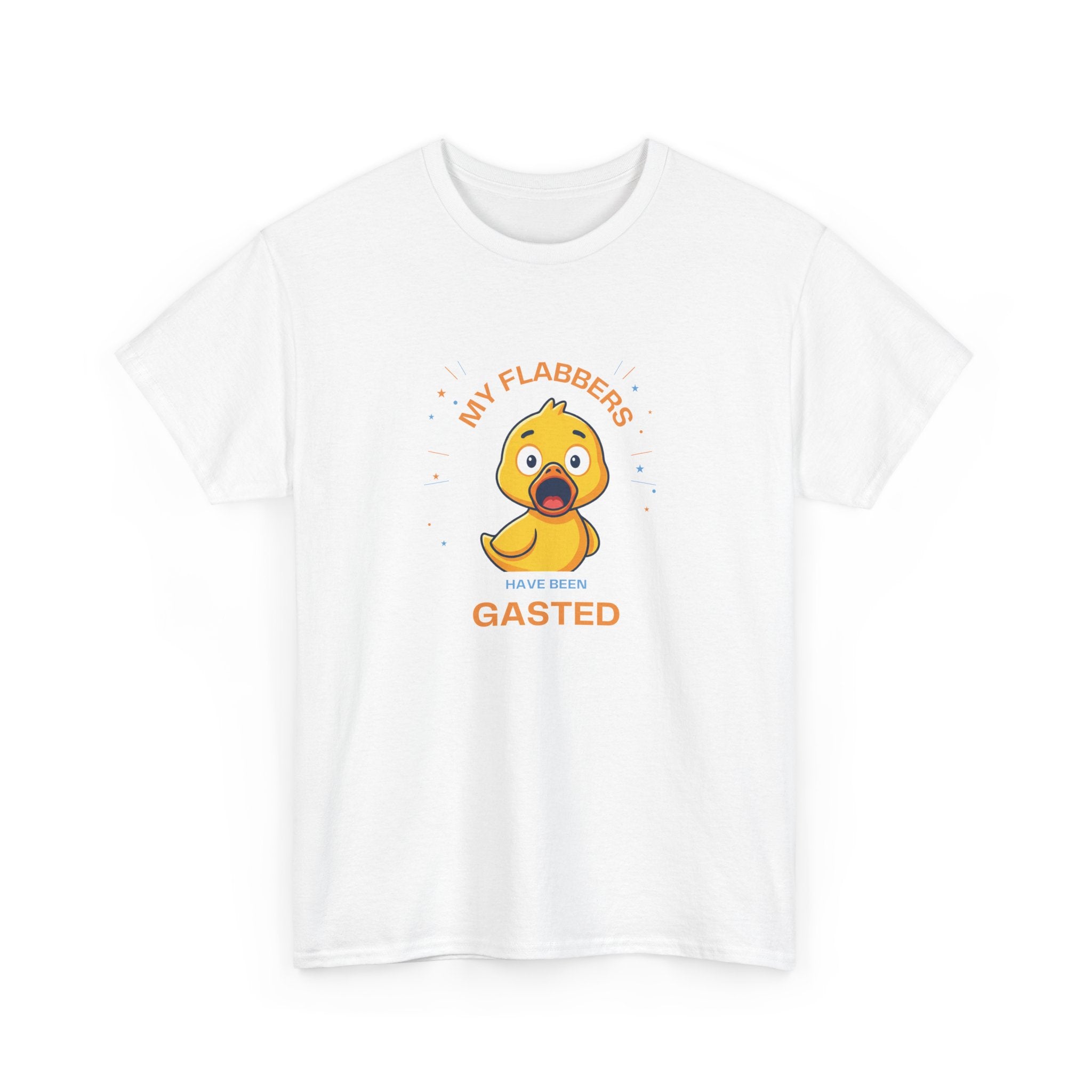 Duck Cartoon Tee — "My Flabbers are Gasted" Cute Shocked Rubber Duck T-Shirt