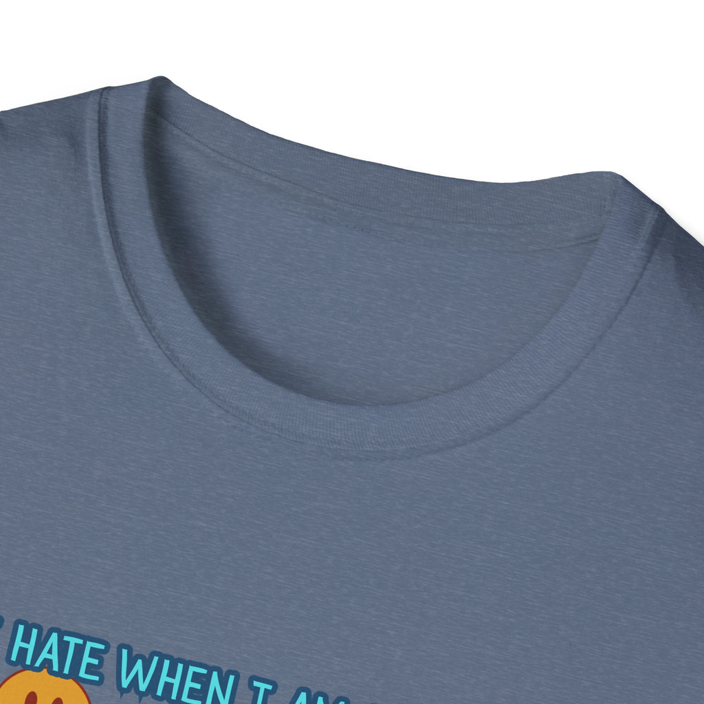 Funny 'I Hate When I Am accused of lolly-gagging' Graphic T-Shirt — Retro Smiley Face Design