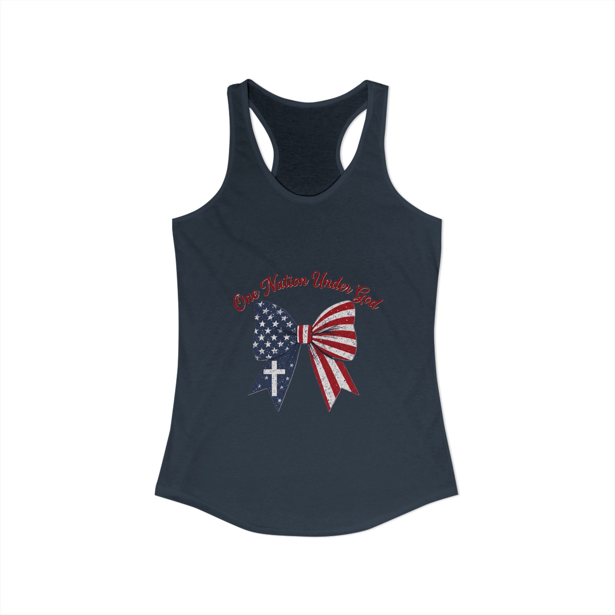 One Nation Under God Patriotic Tank Top — Women's Racerback