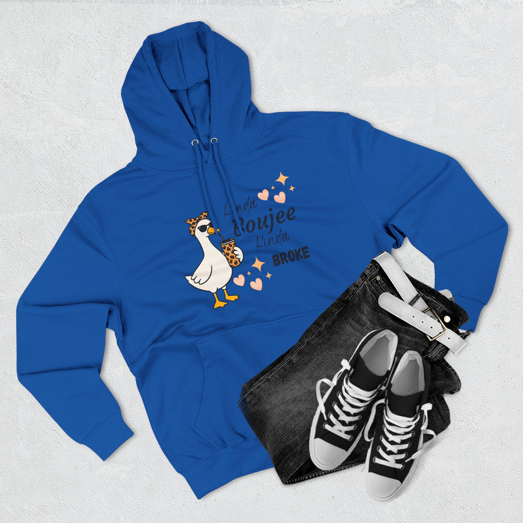 Duck Graphic Hoodie — "A Little Boujee, Kinda Broke" Cute Casual Pullover