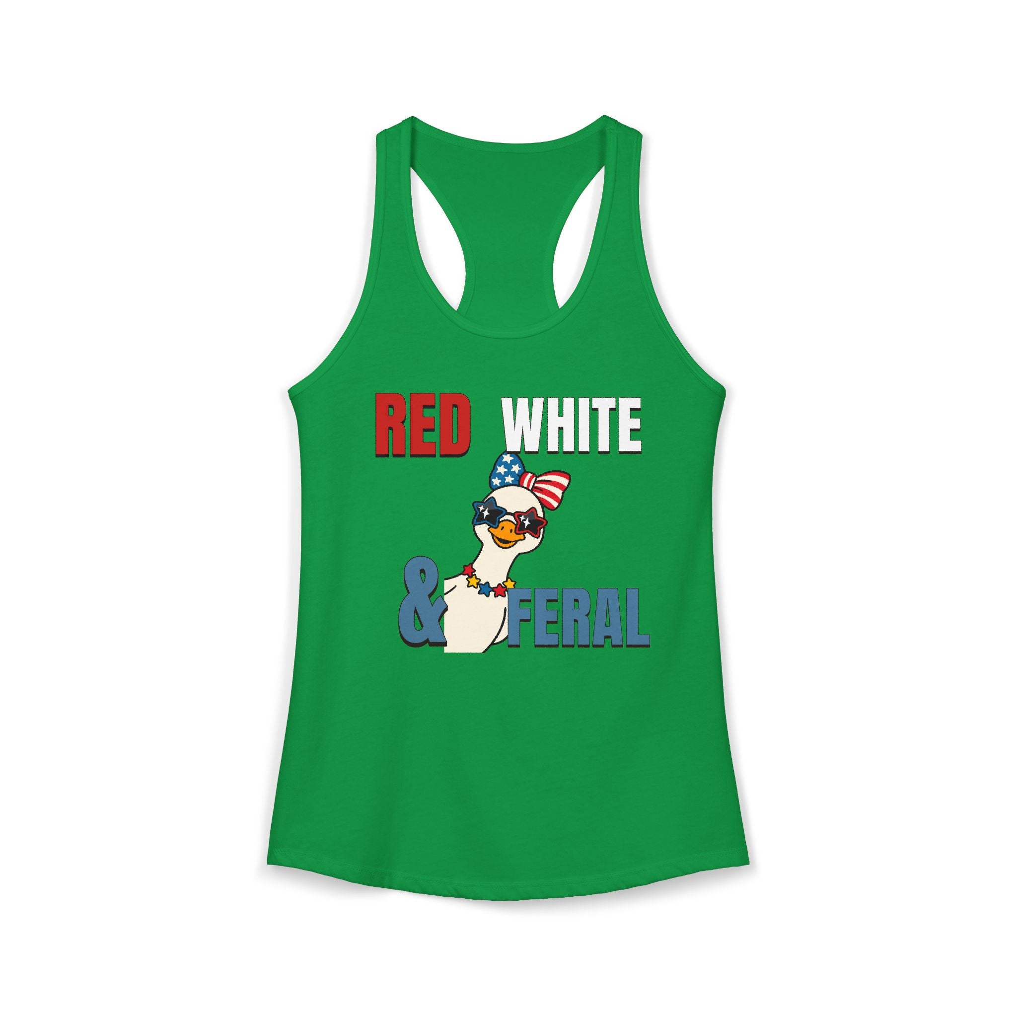 Red white & Feral Patriotic Tank Top