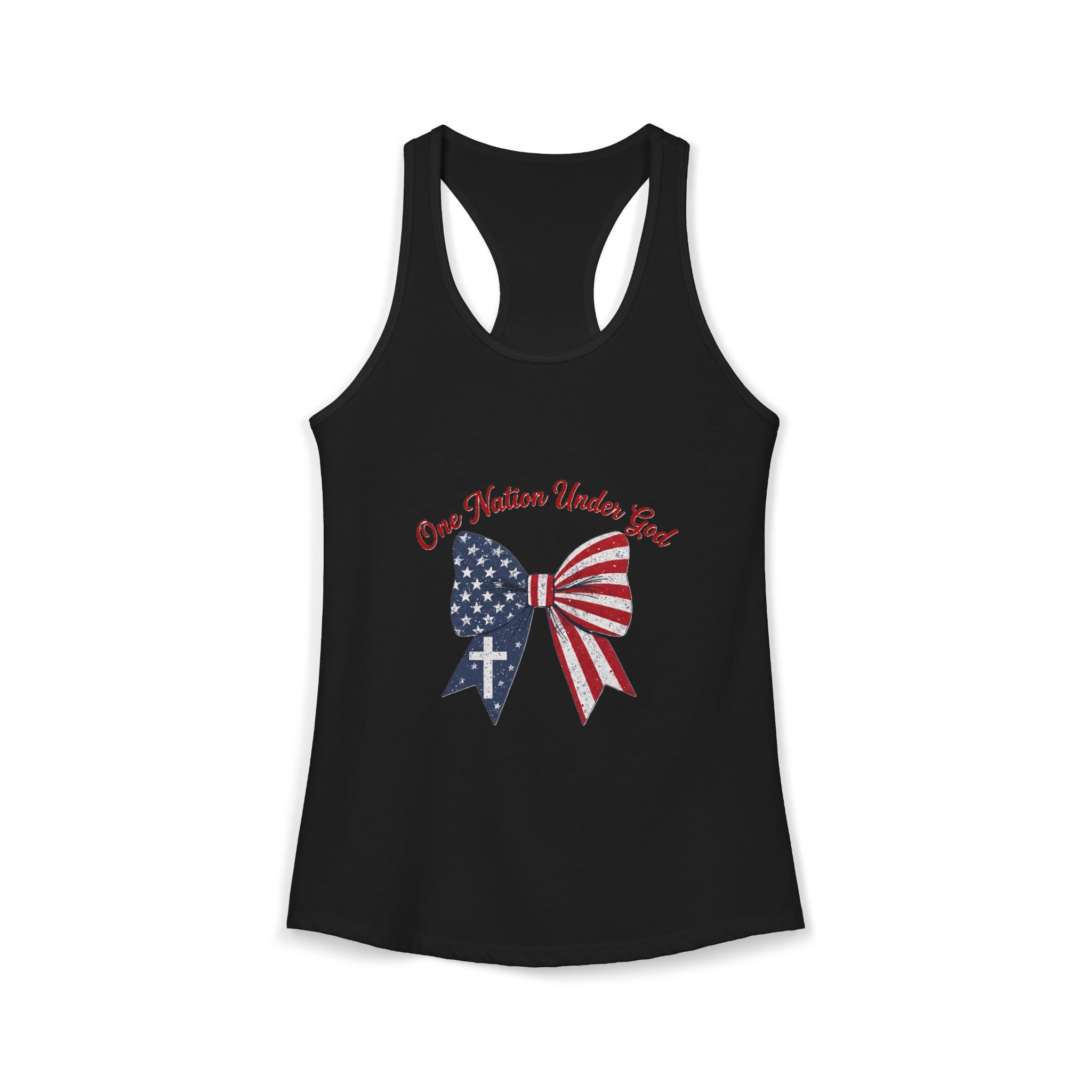One Nation Under God Patriotic Tank Top — Women's Racerback