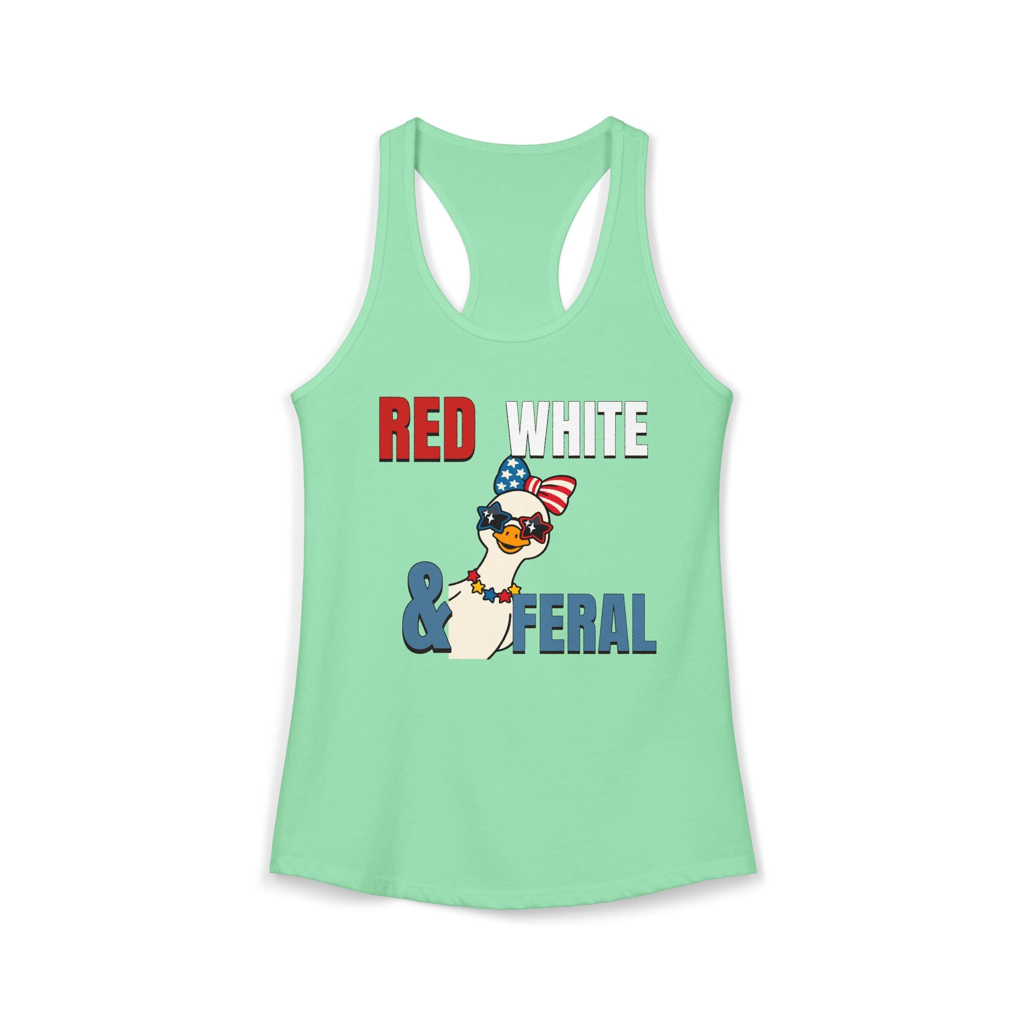 Red white & Feral Patriotic Tank Top