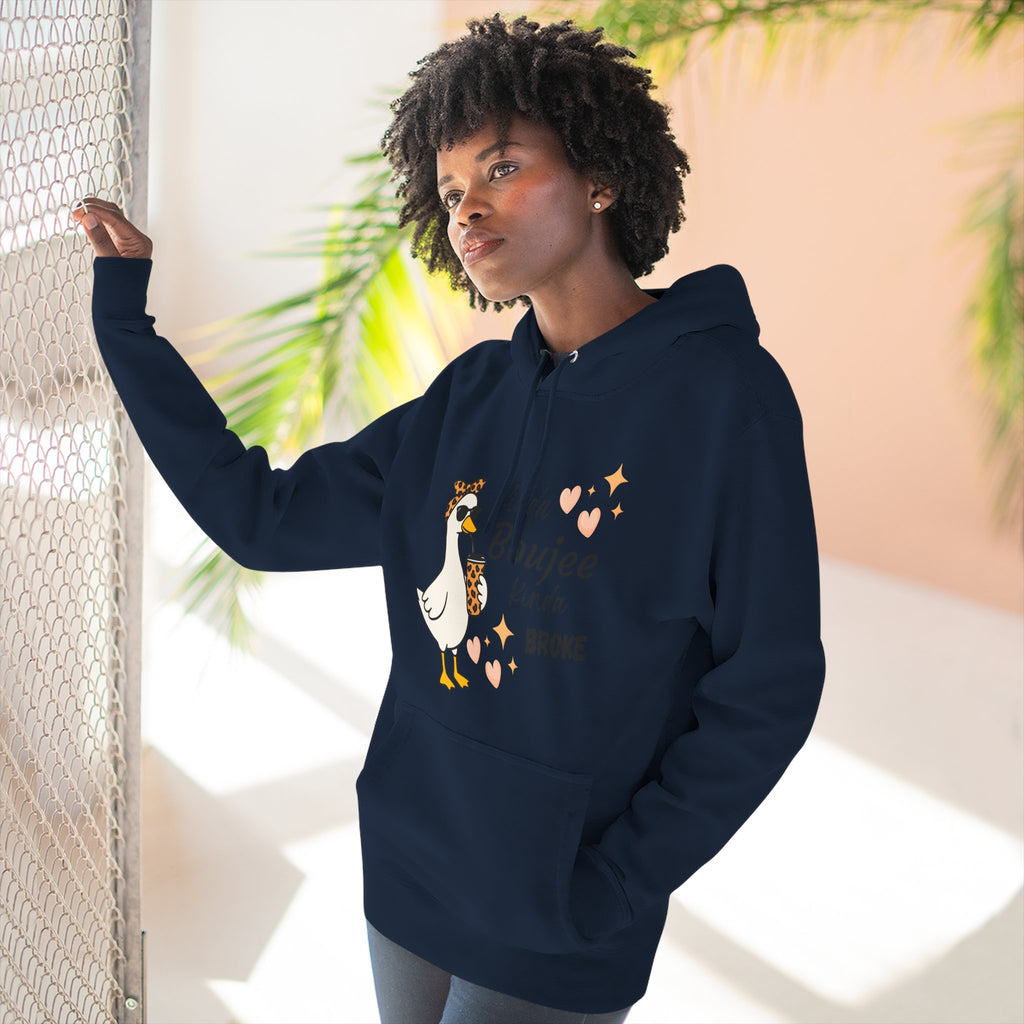Duck Graphic Hoodie — "A Little Boujee, Kinda Broke" Cute Casual Pullover