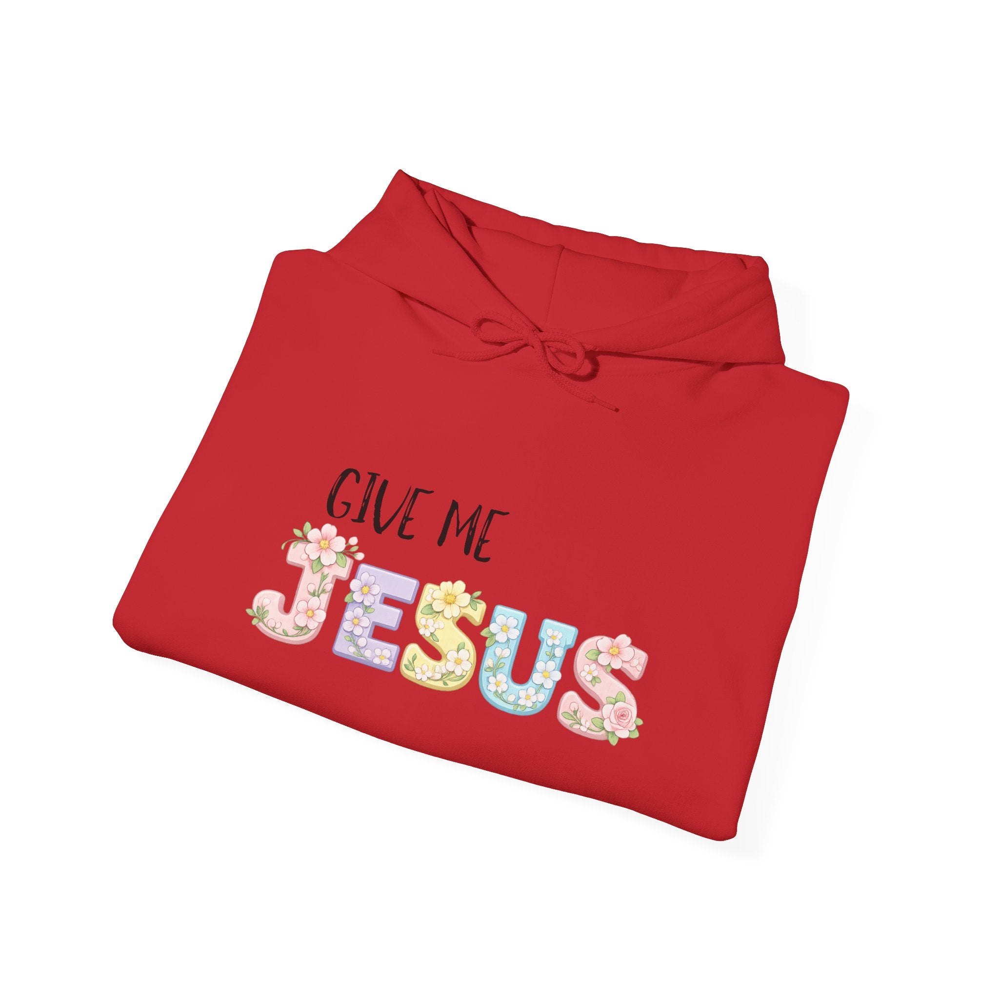 Give Me Jesus Floral Hoodie — Christian Faith Pullover for Women & Men