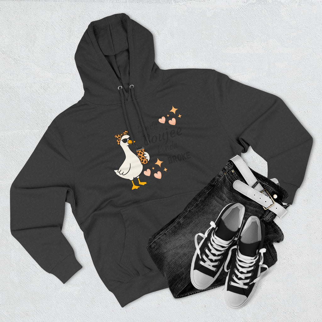 Duck Graphic Hoodie — "A Little Boujee, Kinda Broke" Cute Casual Pullover