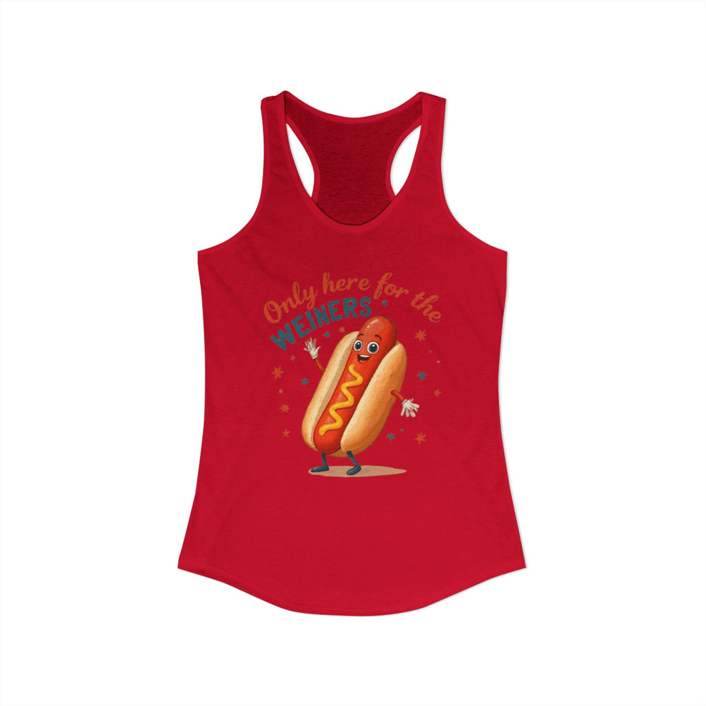 'Only Here for the Weiners' Hot Dog Cookout Tank