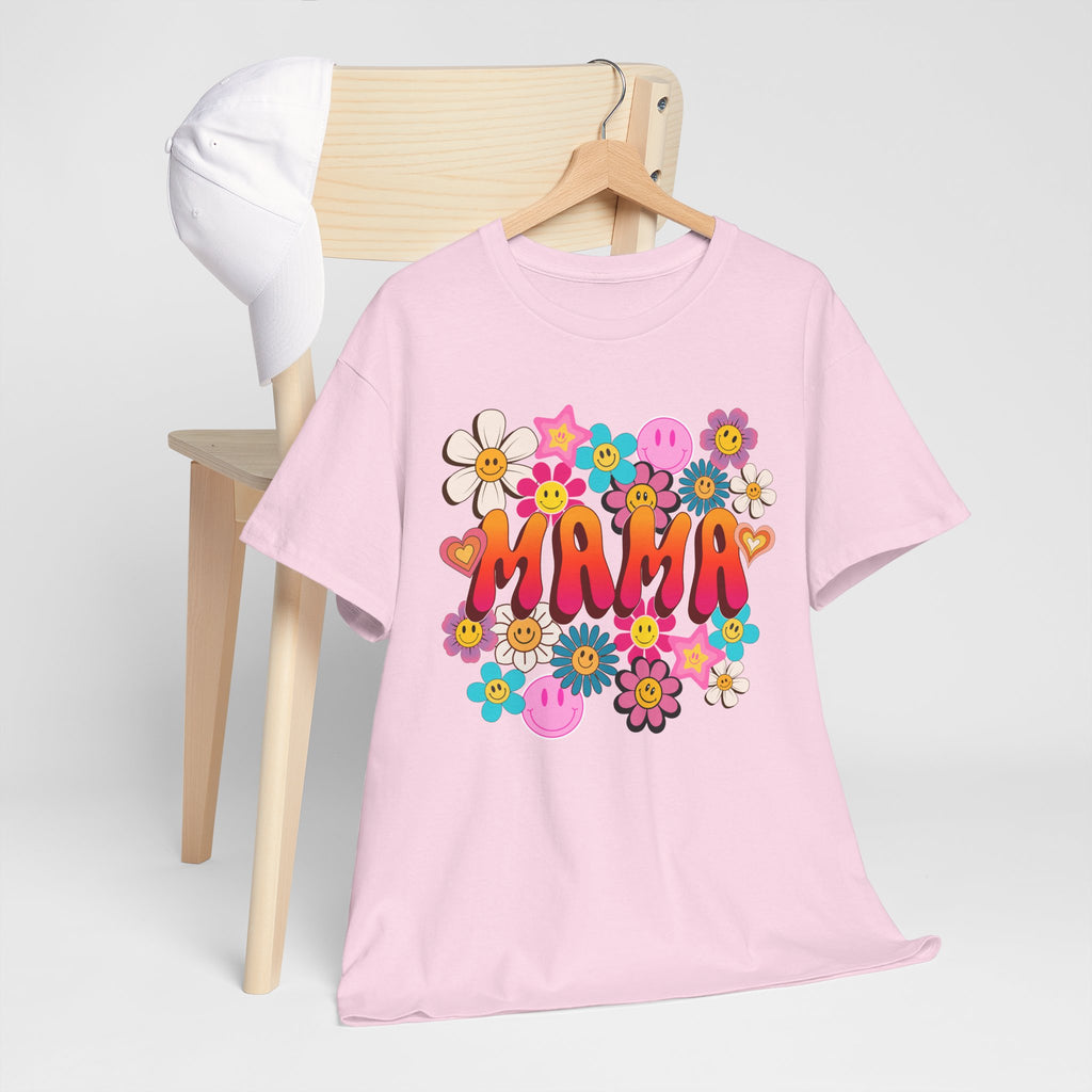 Mama Floral Tee — Retro Cute Flower Mom T‑Shirt