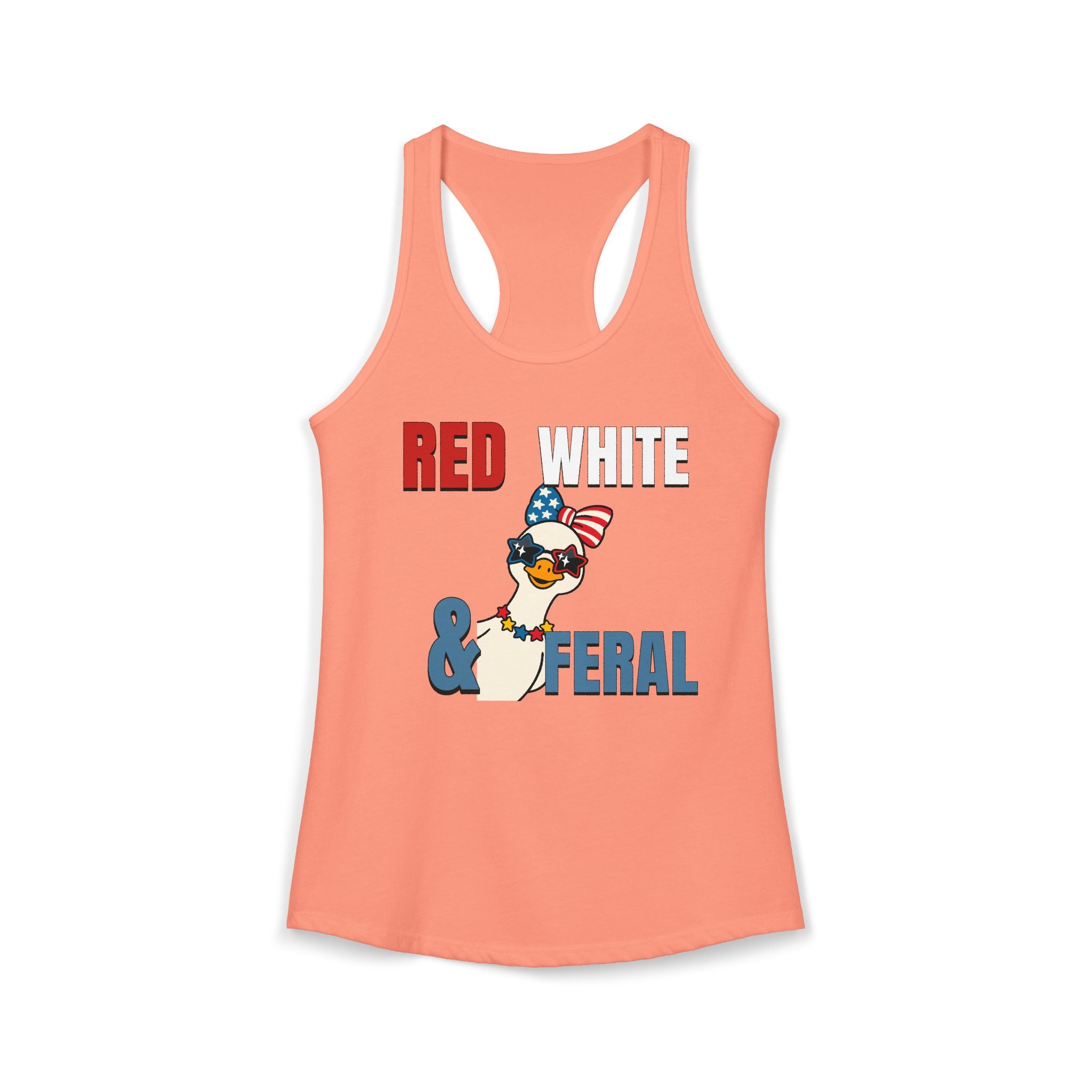Red white & Feral Patriotic Tank Top