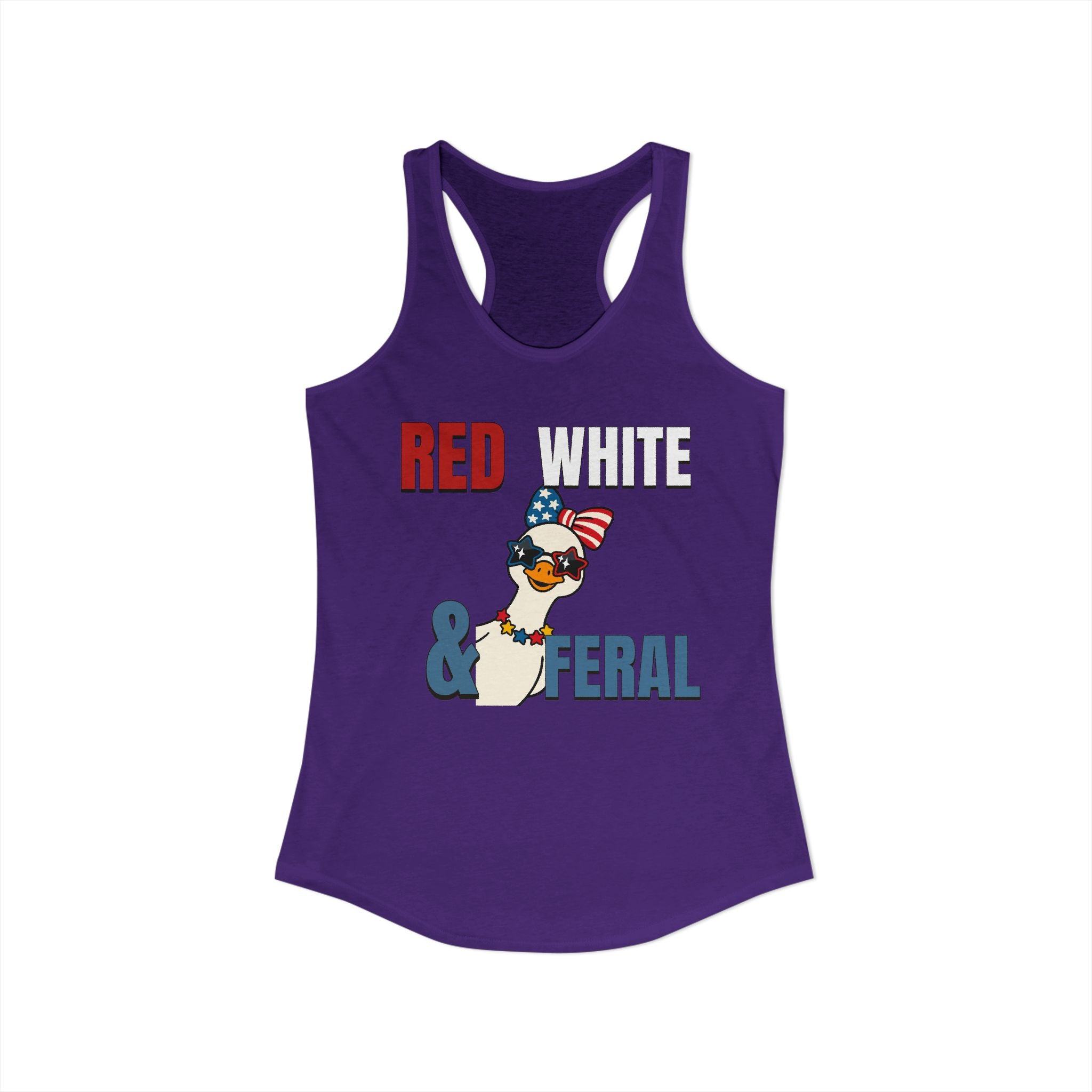 Red white & Feral Patriotic Tank Top
