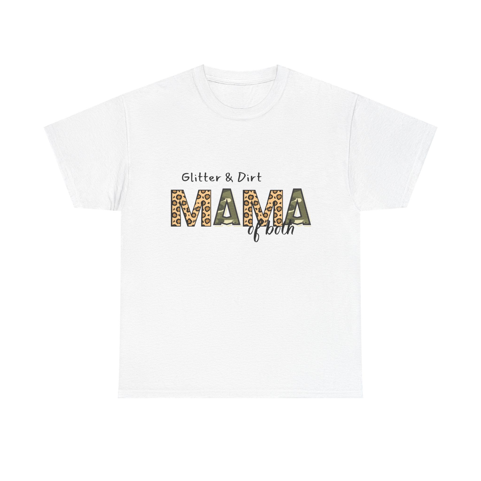Mama of Dirt Tee — "Glitter & Dirt" Leopard Print Mama T‑Shirt