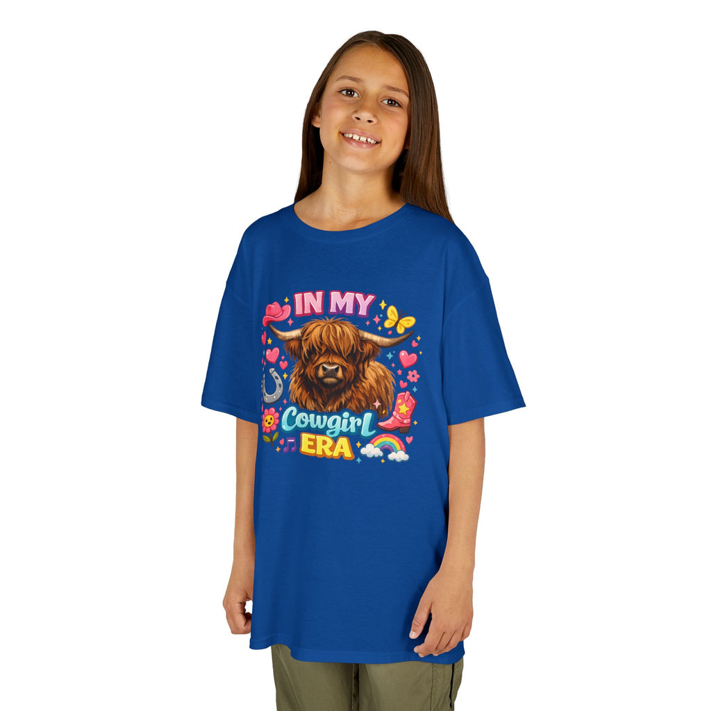 Kids Tee — "In My Cowgirl Era" Highland Cow Graphic
