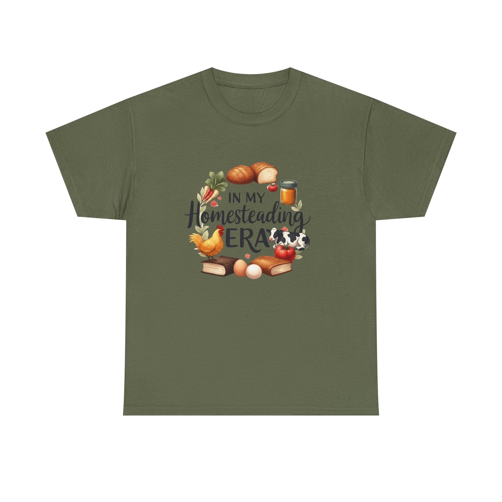 Homesteading Era Tee — Cute Bread, Chickens & Eggs Design