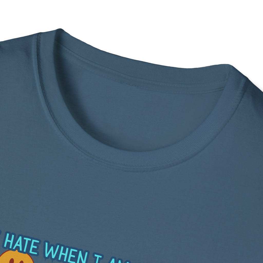 Funny 'I Hate When I Am accused of lolly-gagging' Graphic T-Shirt — Retro Smiley Face Design