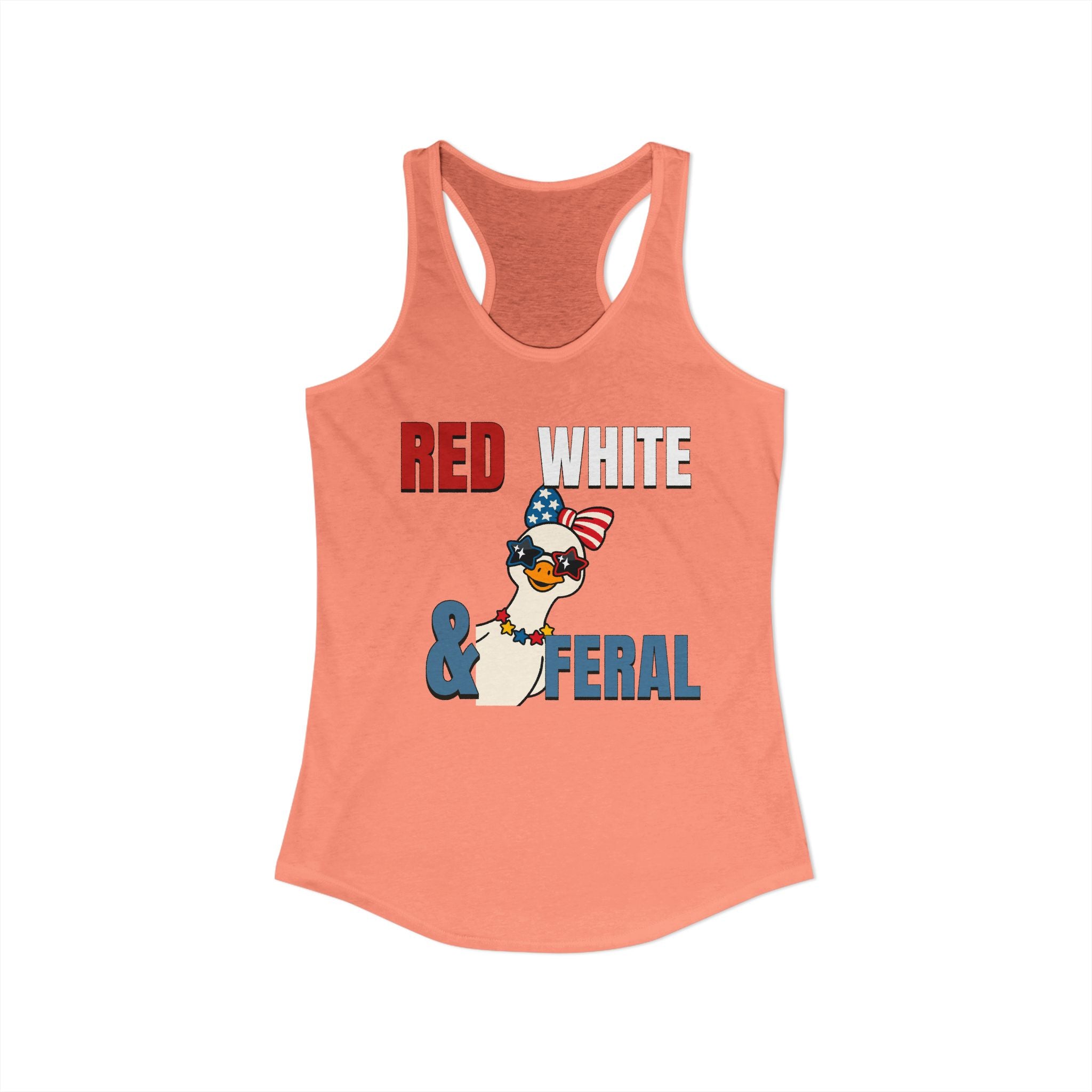 Red white & Feral Patriotic Tank Top