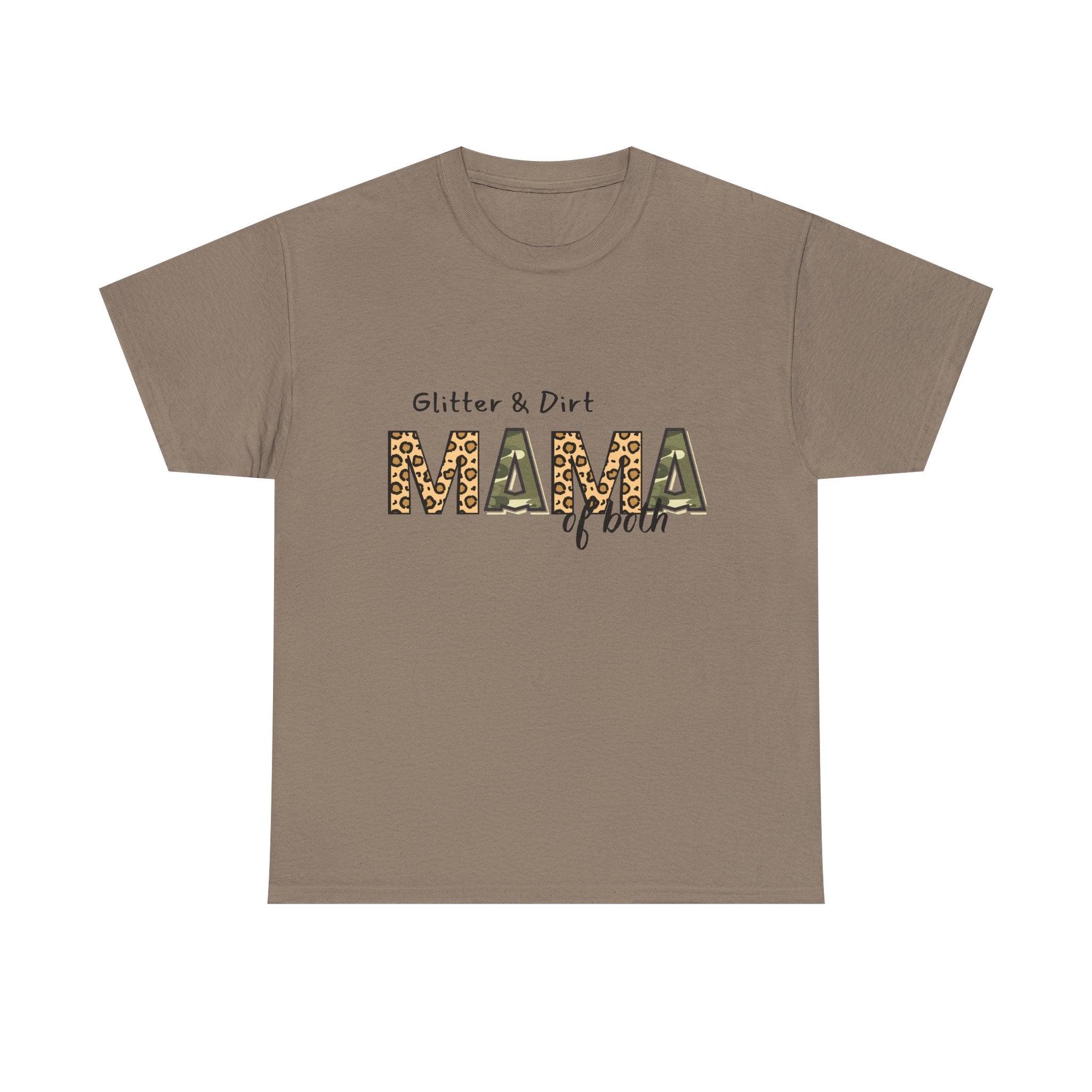Mama of Dirt Tee — "Glitter & Dirt" Leopard Print Mama T‑Shirt