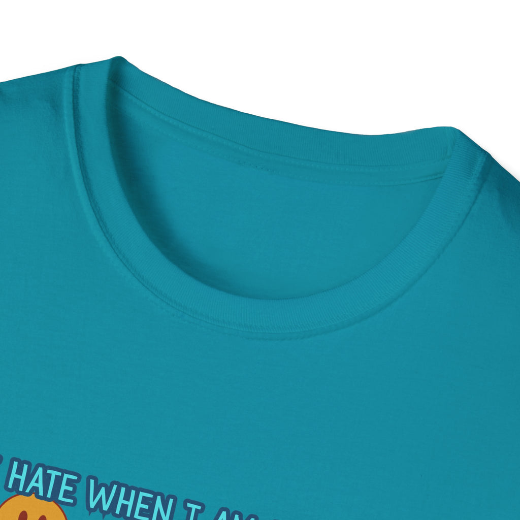 Funny 'I Hate When I Am accused of lolly-gagging' Graphic T-Shirt — Retro Smiley Face Design