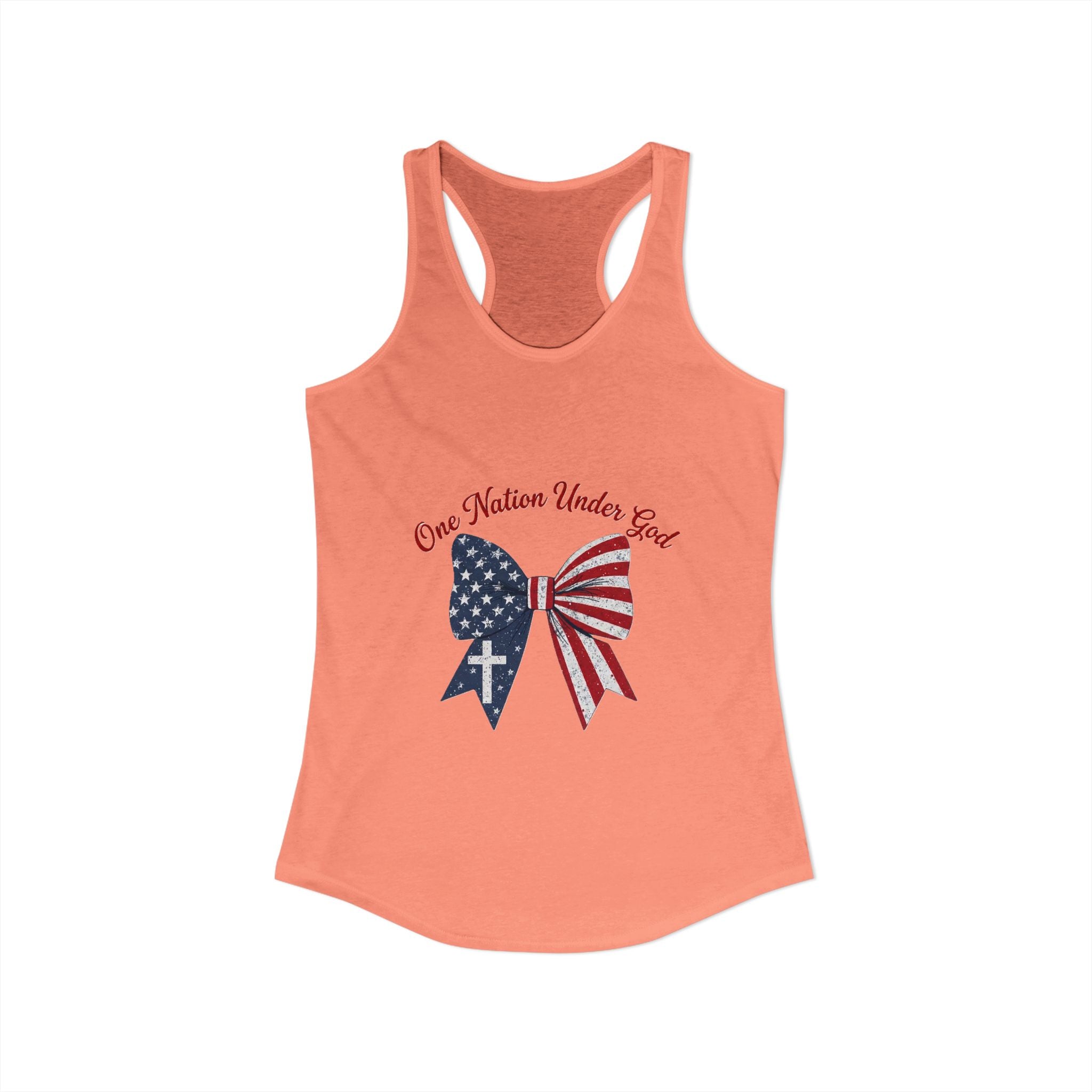 One Nation Under God Patriotic Tank Top — Women's Racerback