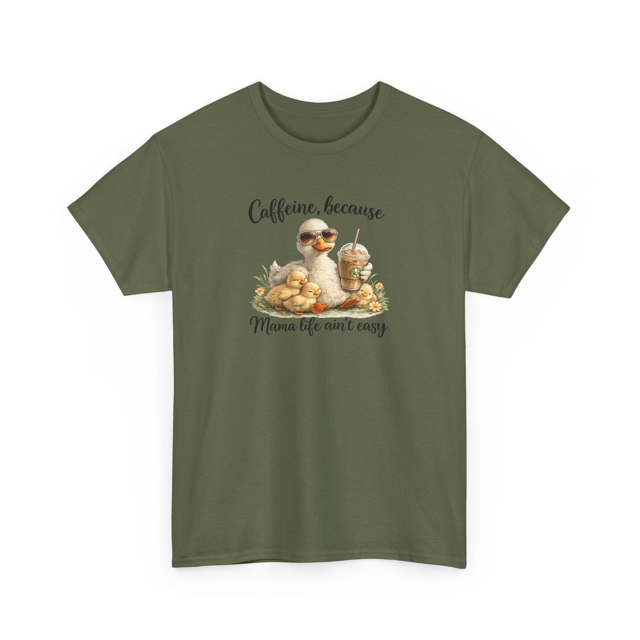 Mom Life Coffee Tee — Cute Mom & Baby Duck Caffeine Shirt