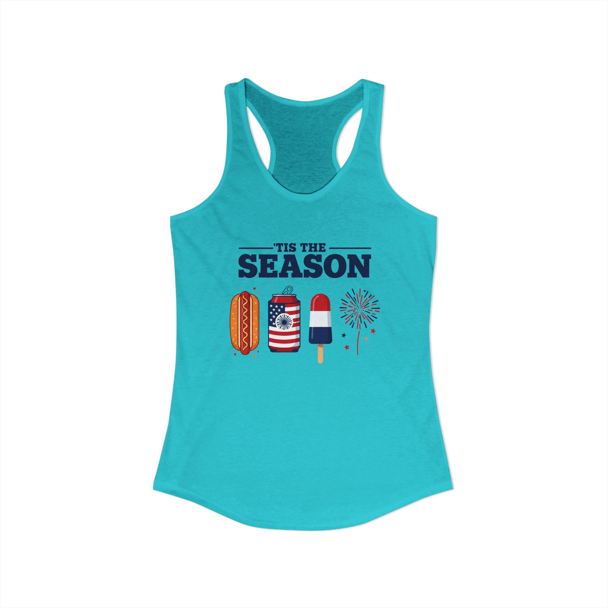 4th of July USA 'Tis the Season Racerback Tank