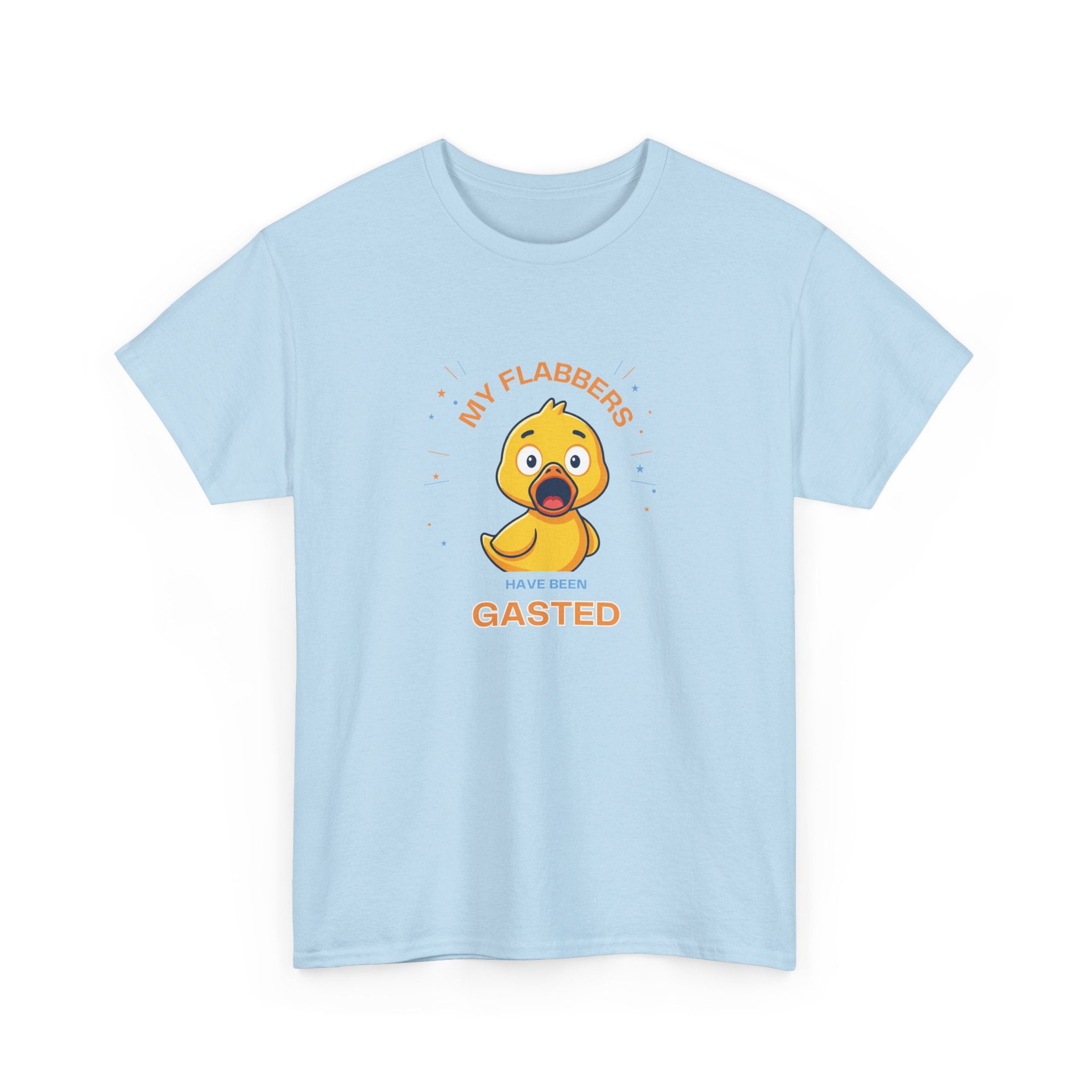 Duck Cartoon Tee — "My Flabbers are Gasted" Cute Shocked Rubber Duck T-Shirt