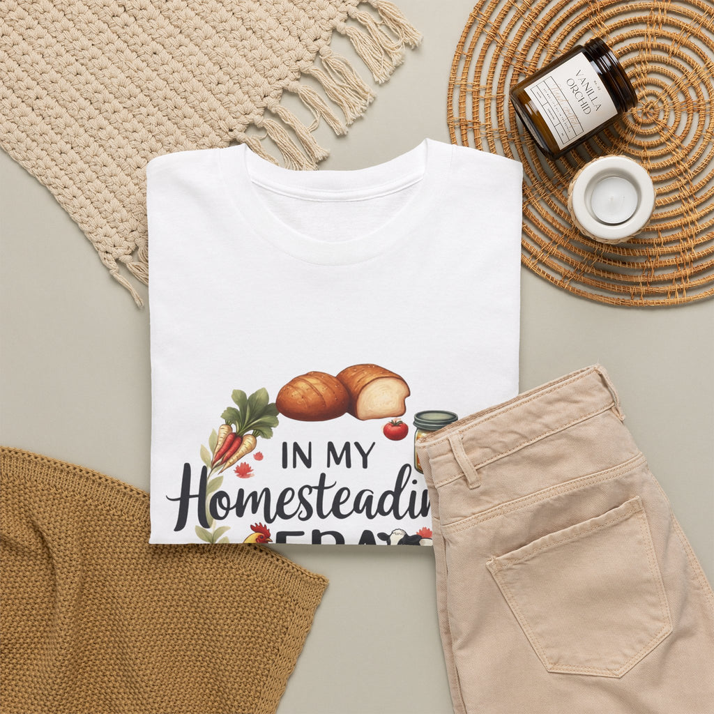 Homesteading Era Tee — Cute Bread, Chickens & Eggs Design
