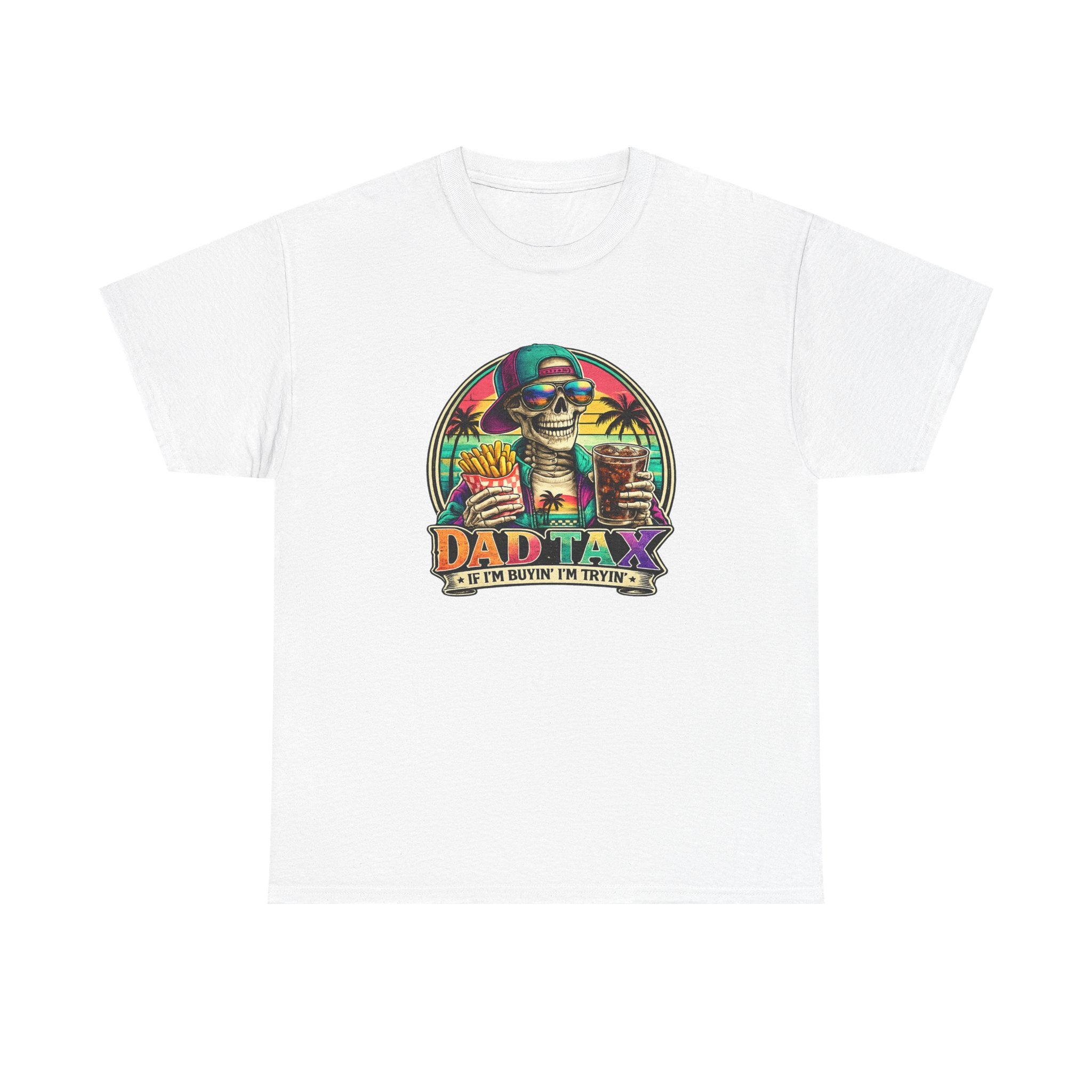 Dad Tax T-Shirt - Funny Dad Vacation Skull Tee (I’m Just Buying the Tacos)