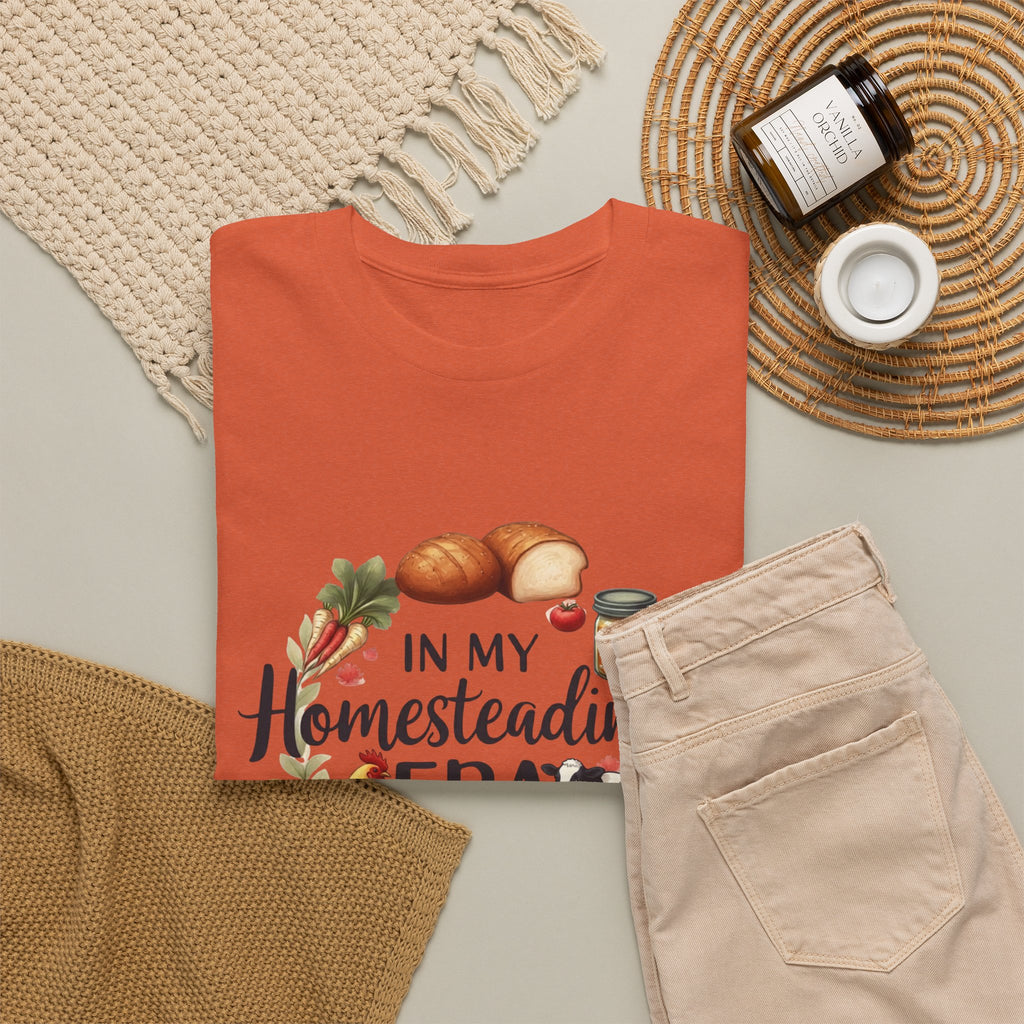 Homesteading Era Tee — Cute Bread, Chickens & Eggs Design