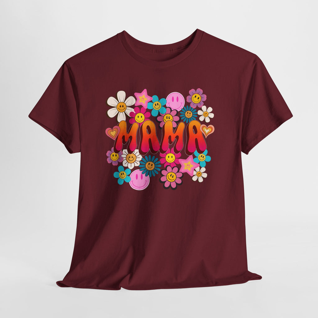 Mama Floral Tee — Retro Cute Flower Mom T‑Shirt