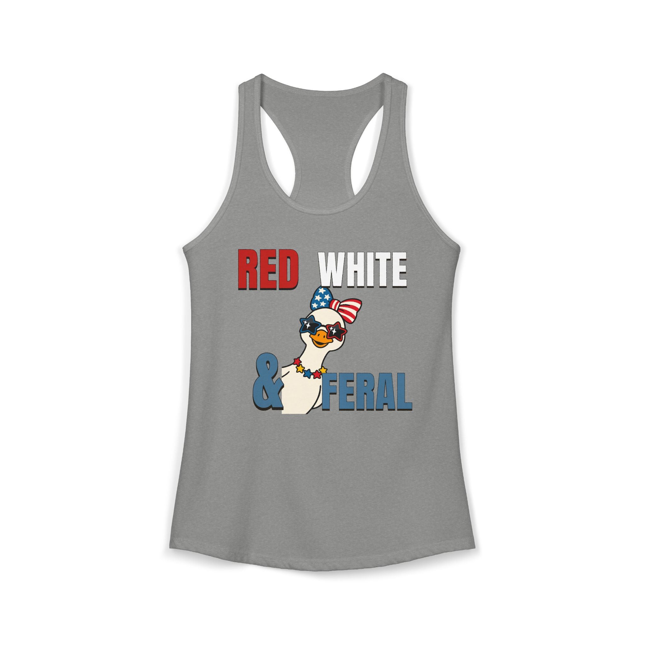Red white & Feral Patriotic Tank Top