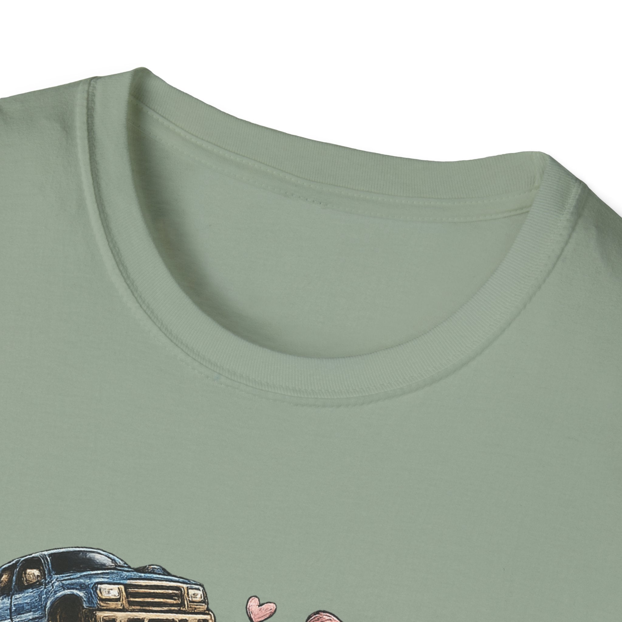 Mama Jeep & Ballet Shoes T-Shirt — 'MAMA' Graphic Tee with Trucks, Bows & Ballet Slippers