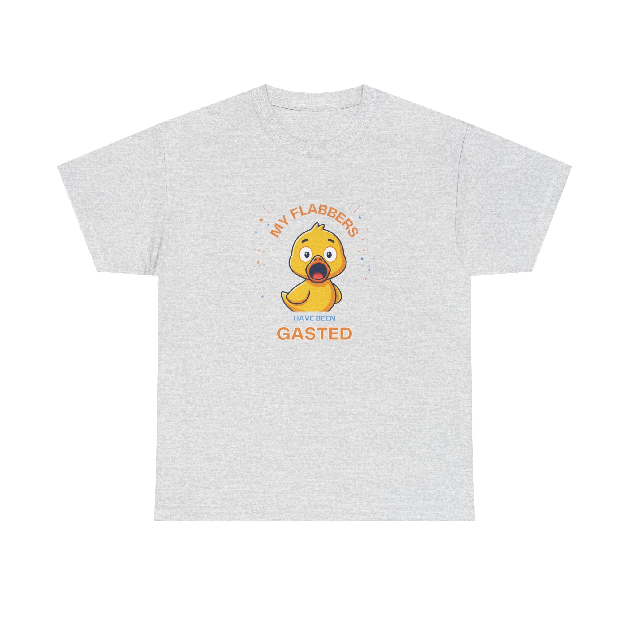 Duck Cartoon Tee — "My Flabbers are Gasted" Cute Shocked Rubber Duck T-Shirt