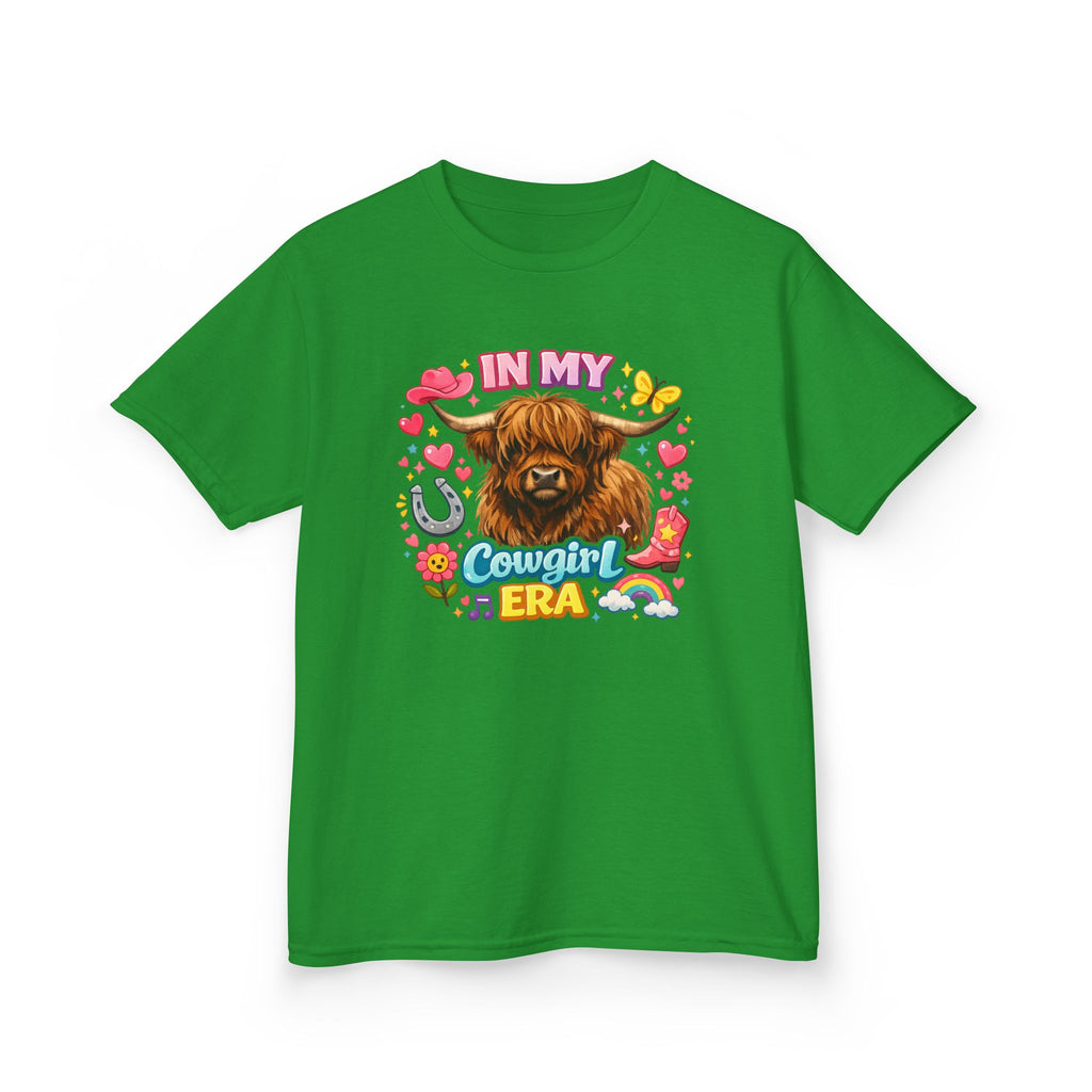 Kids Tee — "In My Cowgirl Era" Highland Cow Graphic