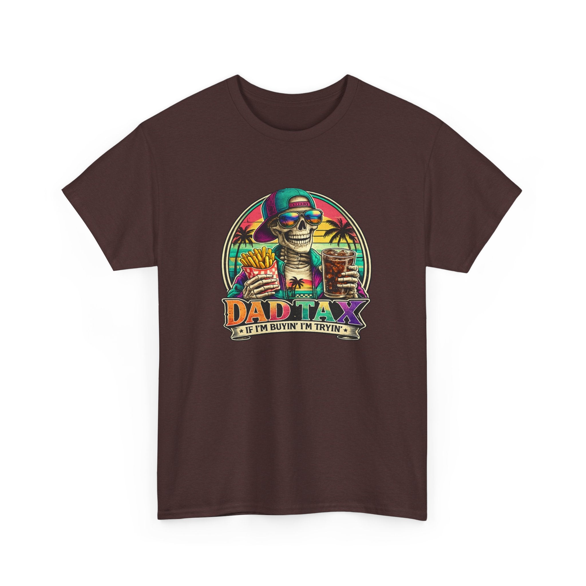 Dad Tax T-Shirt - Funny Dad Vacation Skull Tee (I’m Just Buying the Tacos)