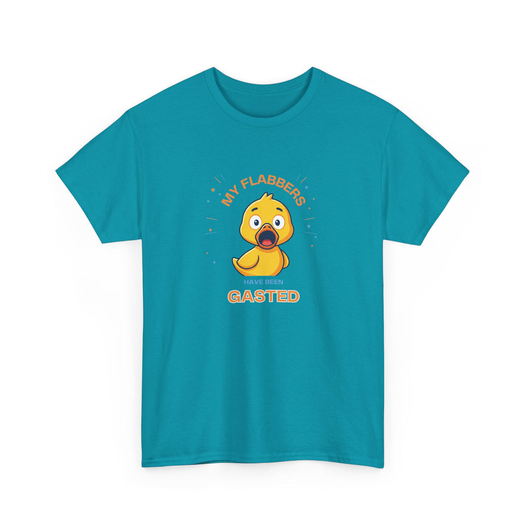 Duck Cartoon Tee — "My Flabbers are Gasted" Cute Shocked Rubber Duck T-Shirt