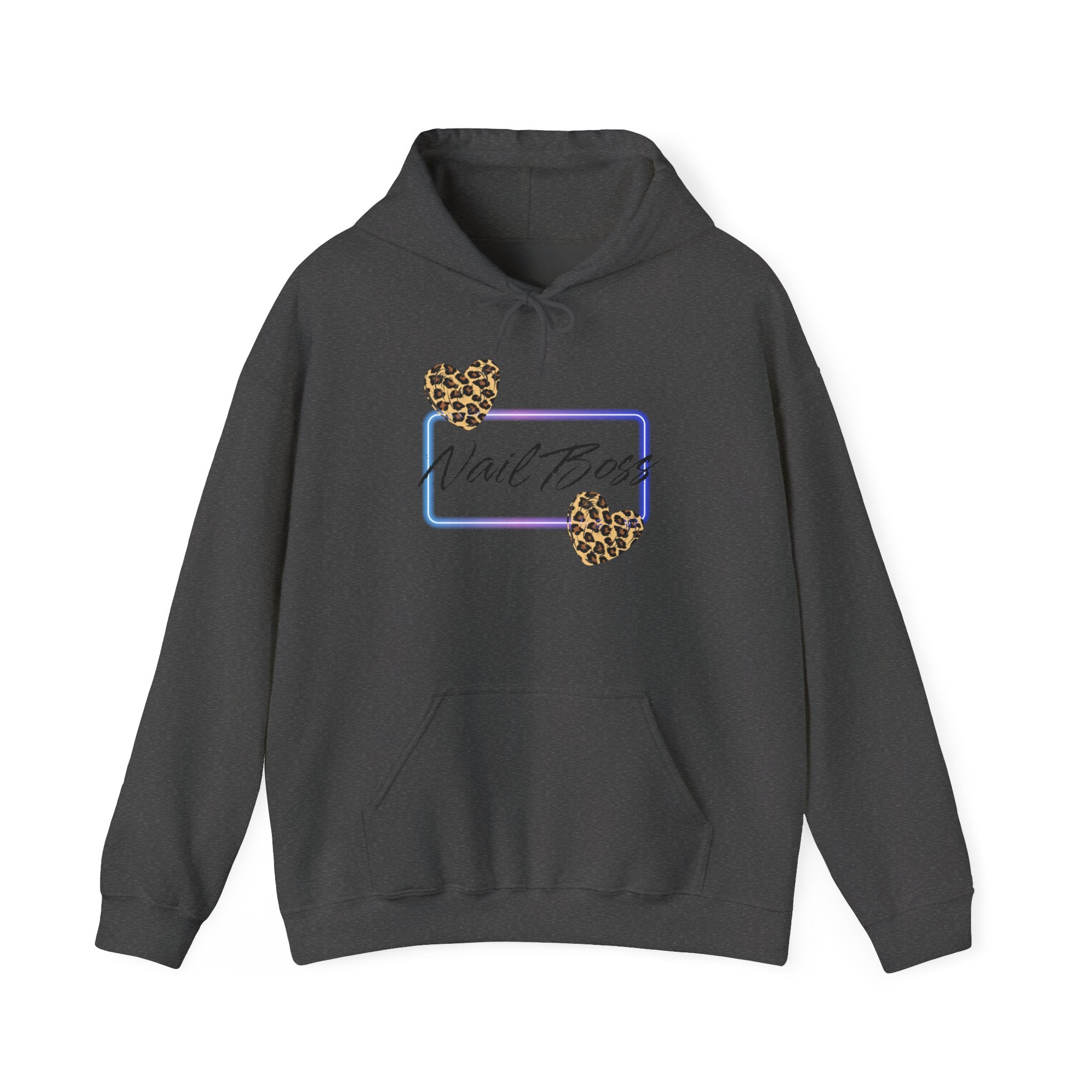 Nail Boss Hoodie — Leopard Hearts Nail Tech Sweatshirt