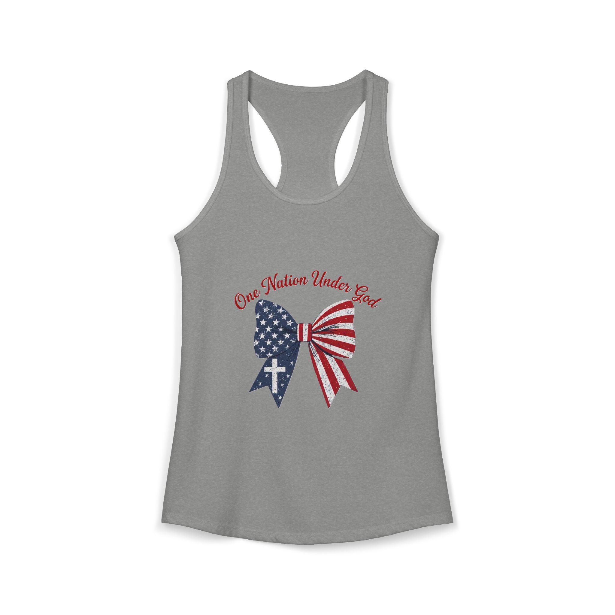One Nation Under God Patriotic Tank Top — Women's Racerback