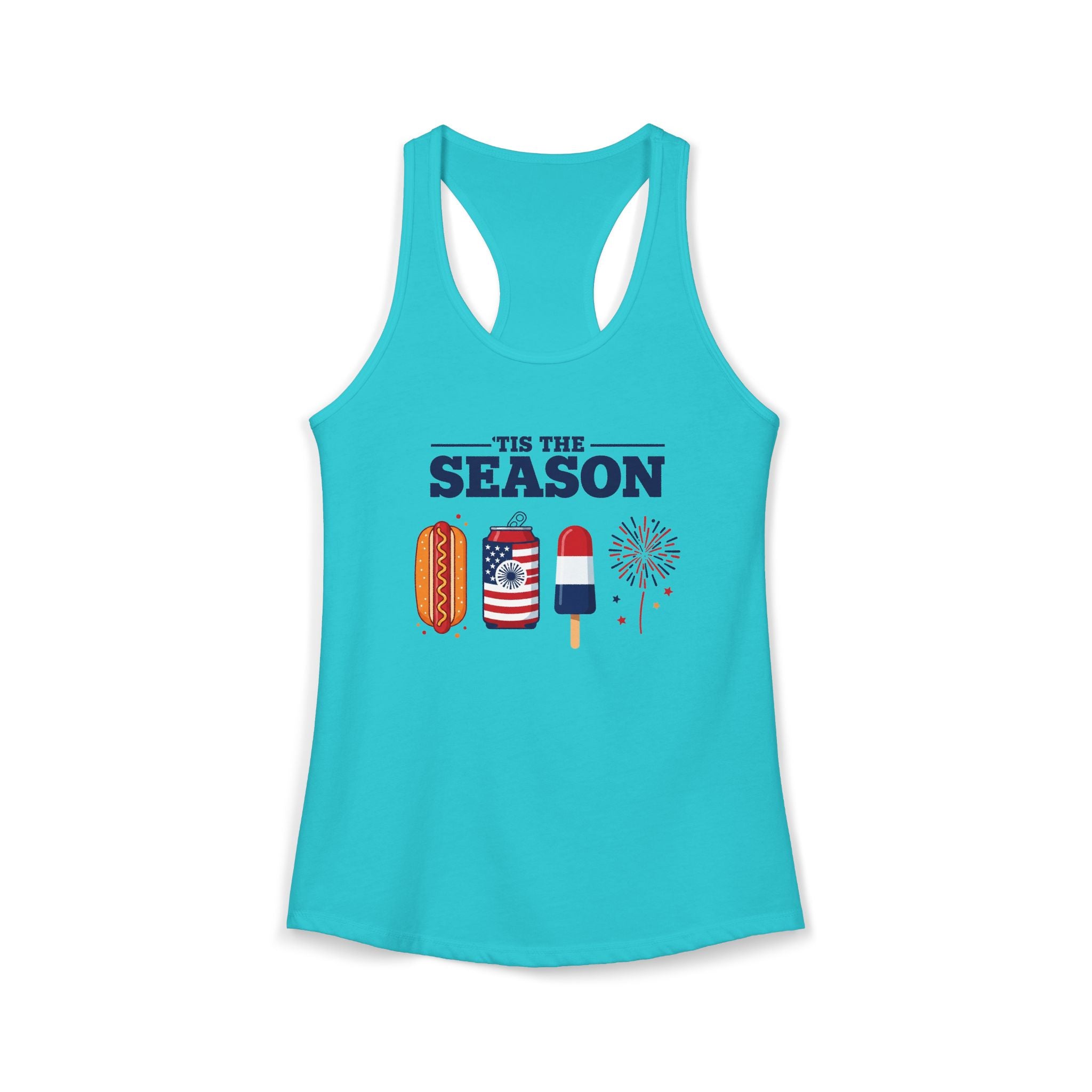 4th of July USA 'Tis the Season Racerback Tank
