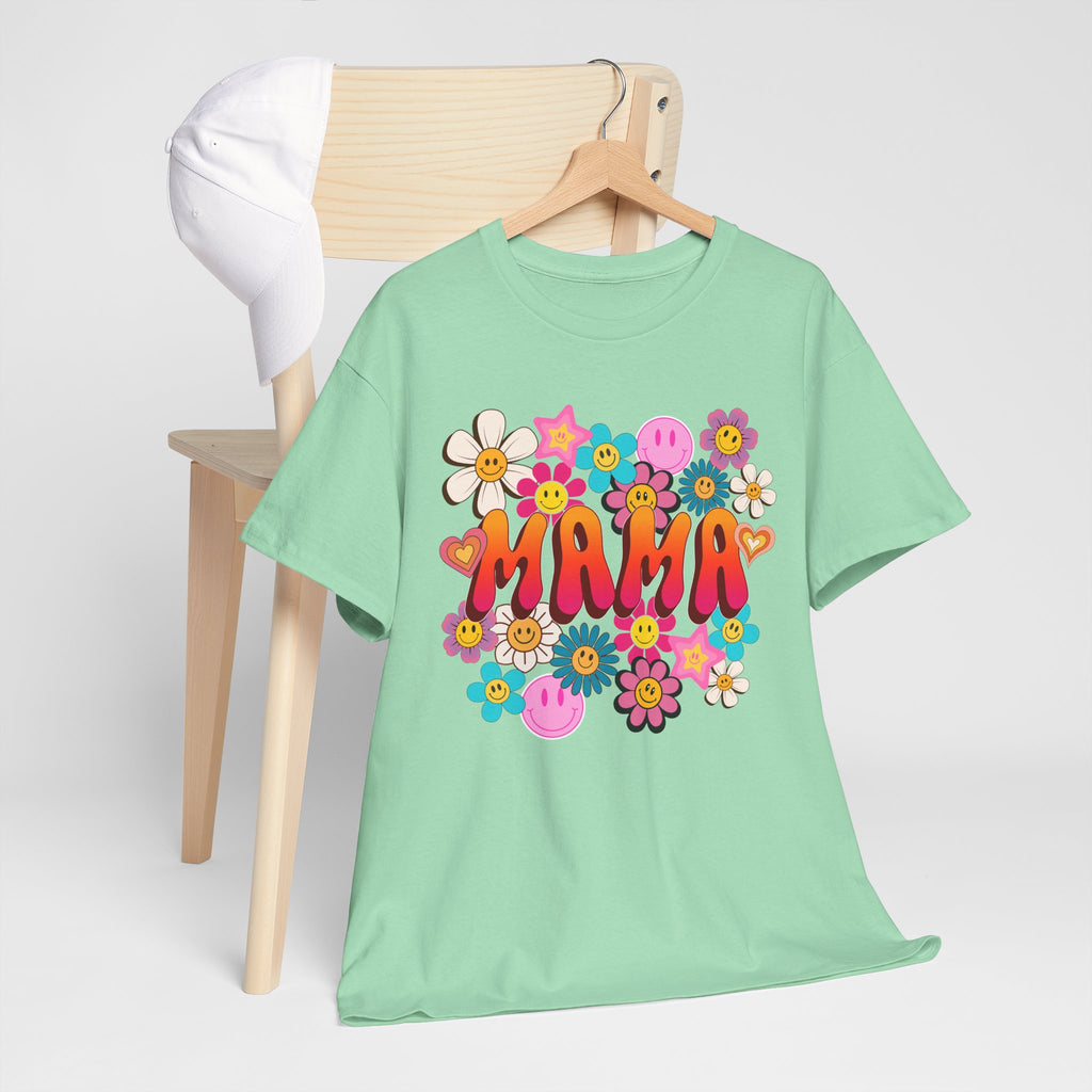 Mama Floral Tee — Retro Cute Flower Mom T‑Shirt