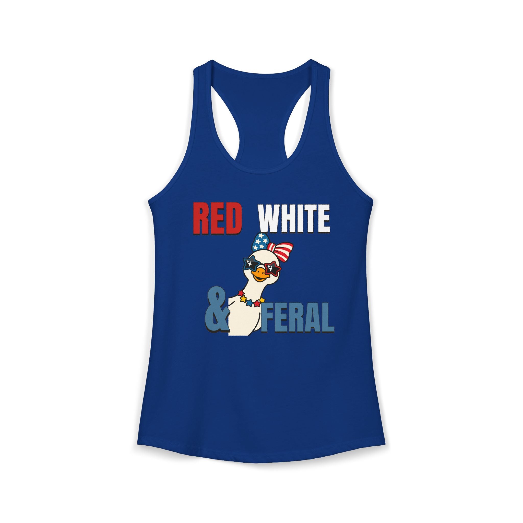 Red white & Feral Patriotic Tank Top