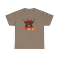 Cow Mom Floral Tee — 'Easily Distracted By Cows' Highland Cow Graphic Shirt