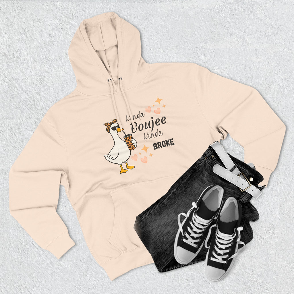 Duck Graphic Hoodie — "A Little Boujee, Kinda Broke" Cute Casual Pullover