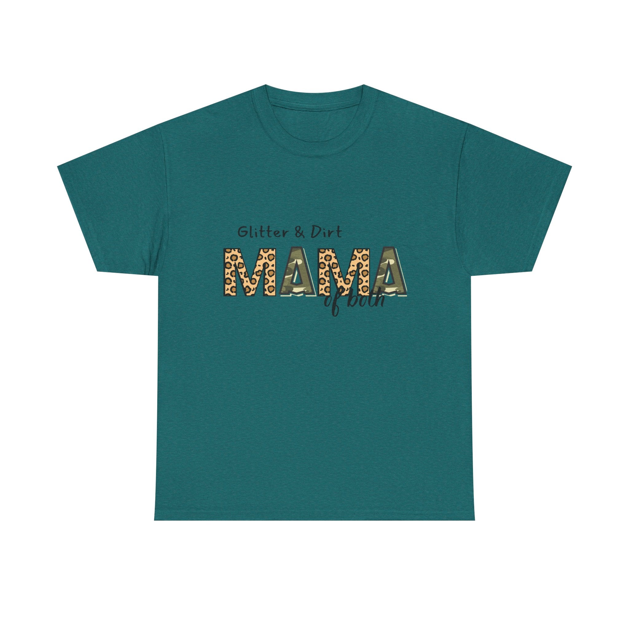 Mama of Dirt Tee — "Glitter & Dirt" Leopard Print Mama T‑Shirt