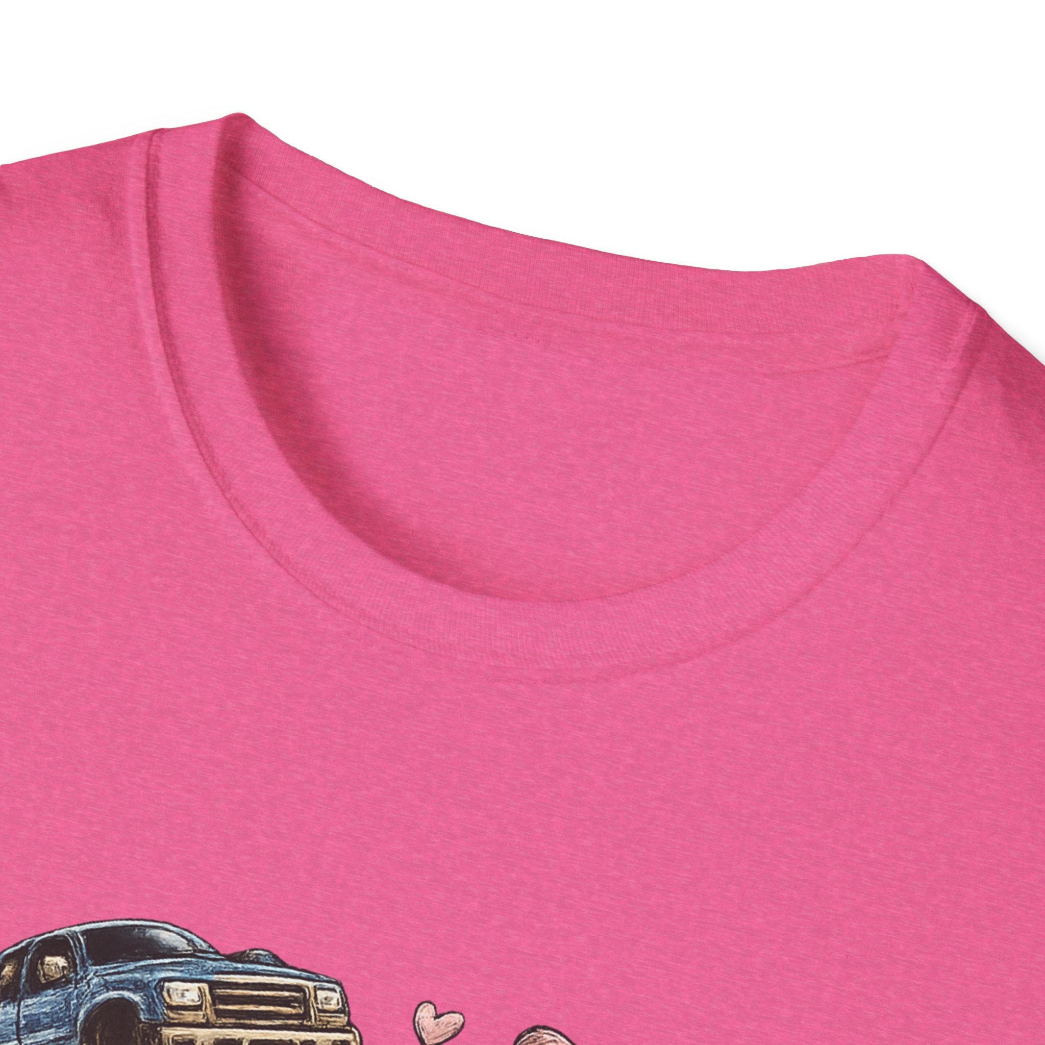 Mama Jeep & Ballet Shoes T-Shirt — 'MAMA' Graphic Tee with Trucks, Bows & Ballet Slippers