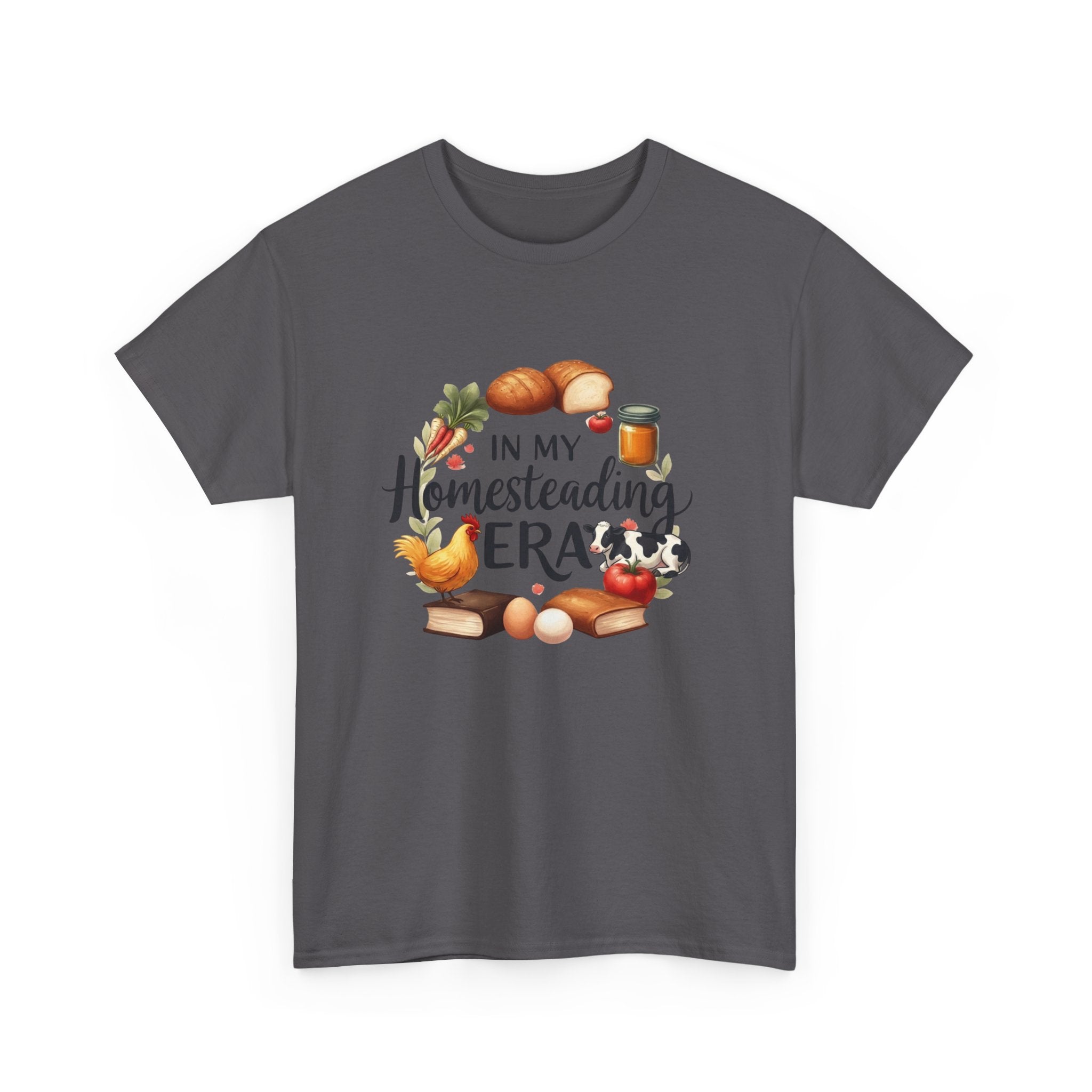 Homesteading Era Tee — Cute Bread, Chickens & Eggs Design