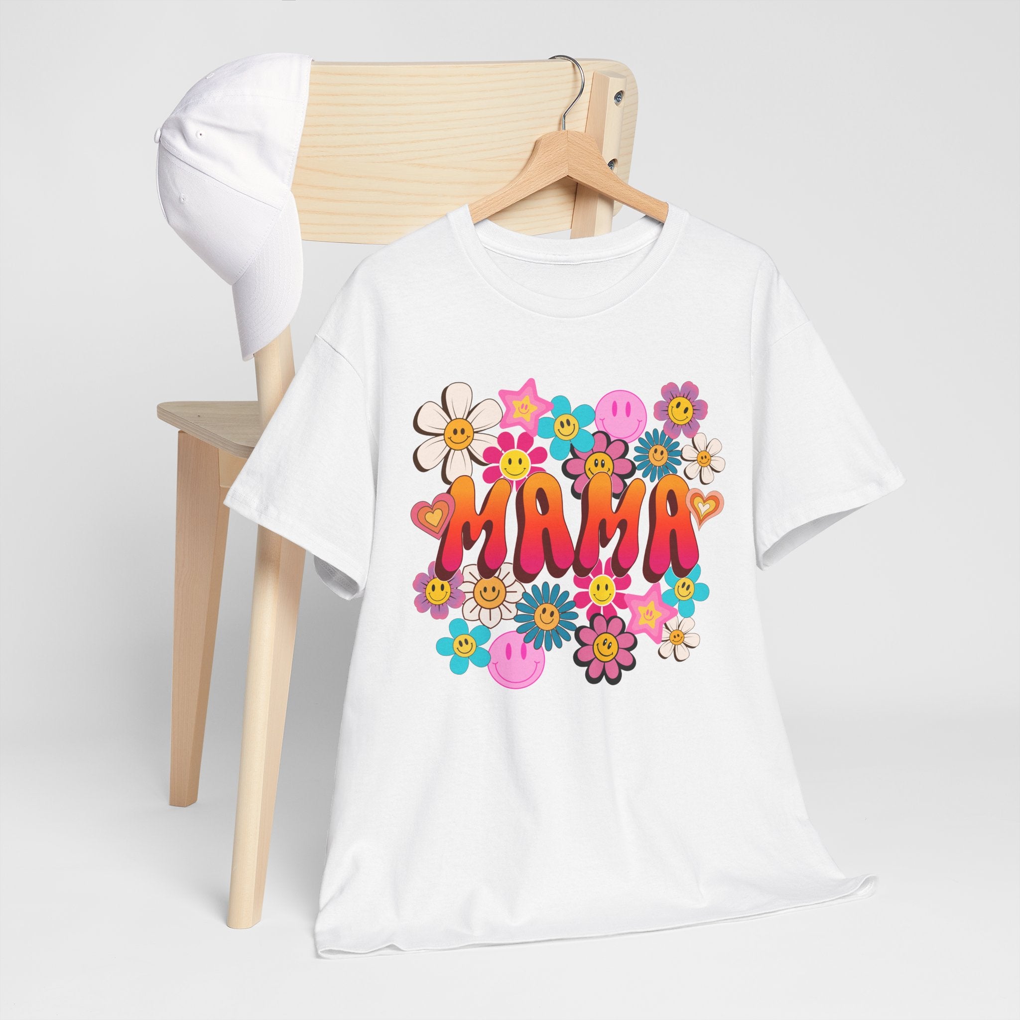 Mama Floral Tee — Retro Cute Flower Mom T‑Shirt