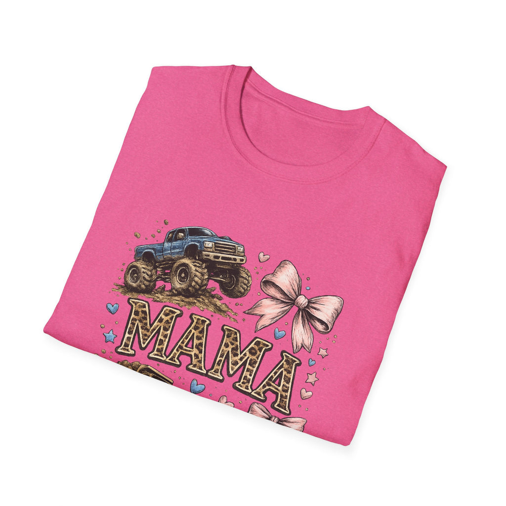 Mama Jeep & Ballet Shoes T-Shirt — 'MAMA' Graphic Tee with Trucks, Bows & Ballet Slippers