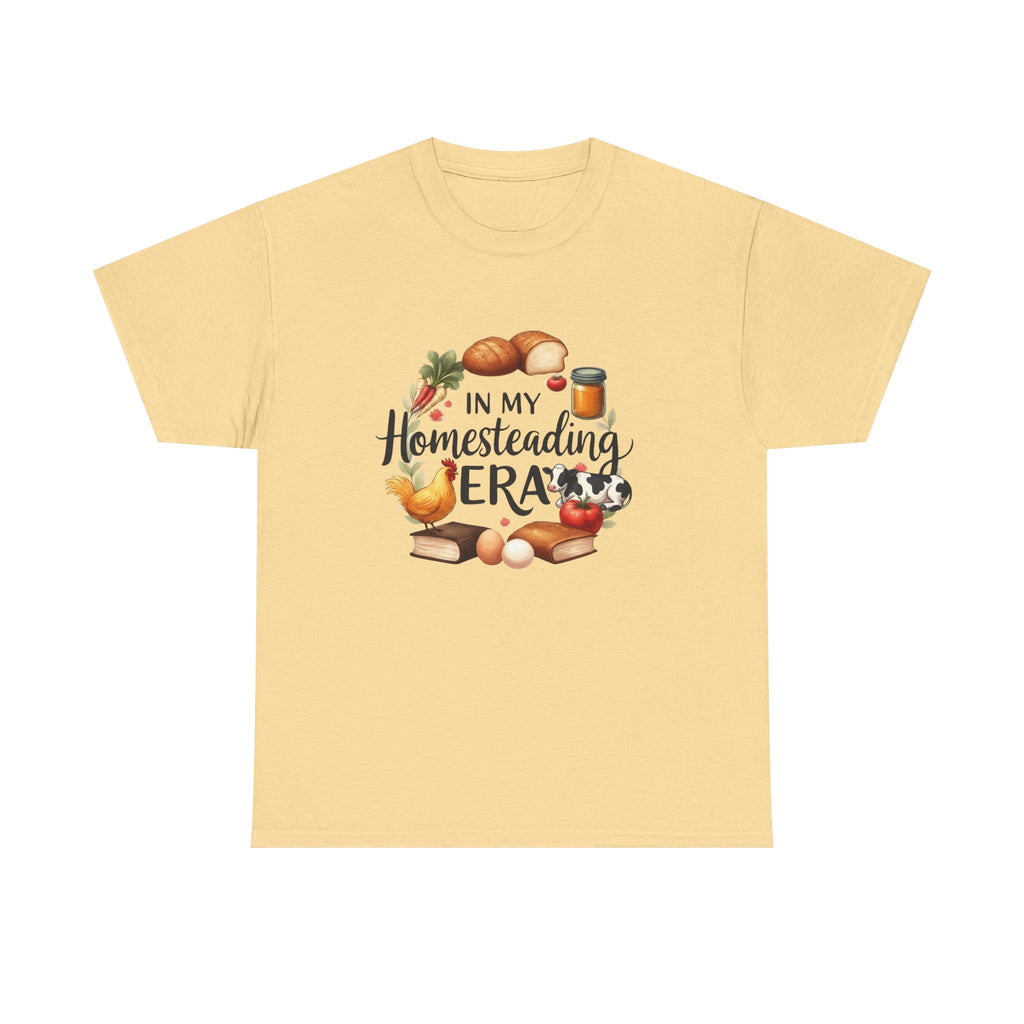 Homesteading Era Tee — Cute Bread, Chickens & Eggs Design